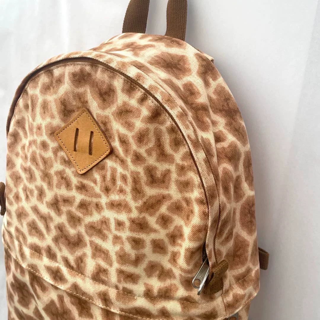 Head Porter Leopard Print Canvas Backpack — detail