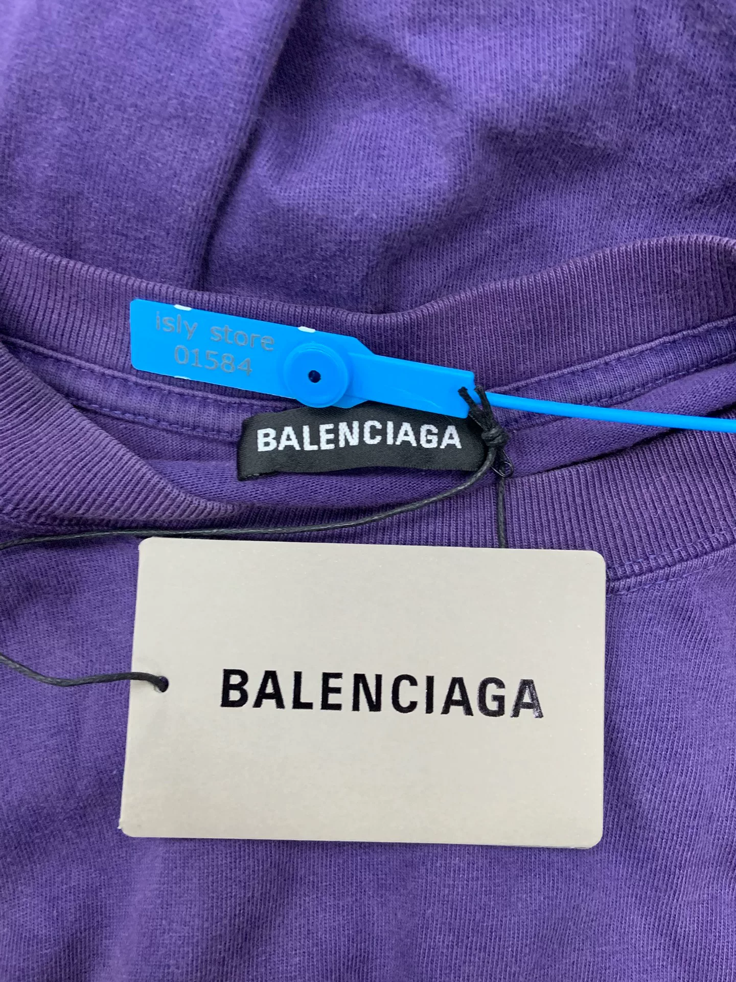 Balenciaga Logo Crewneck Short-Sleeve T-Shirt — label