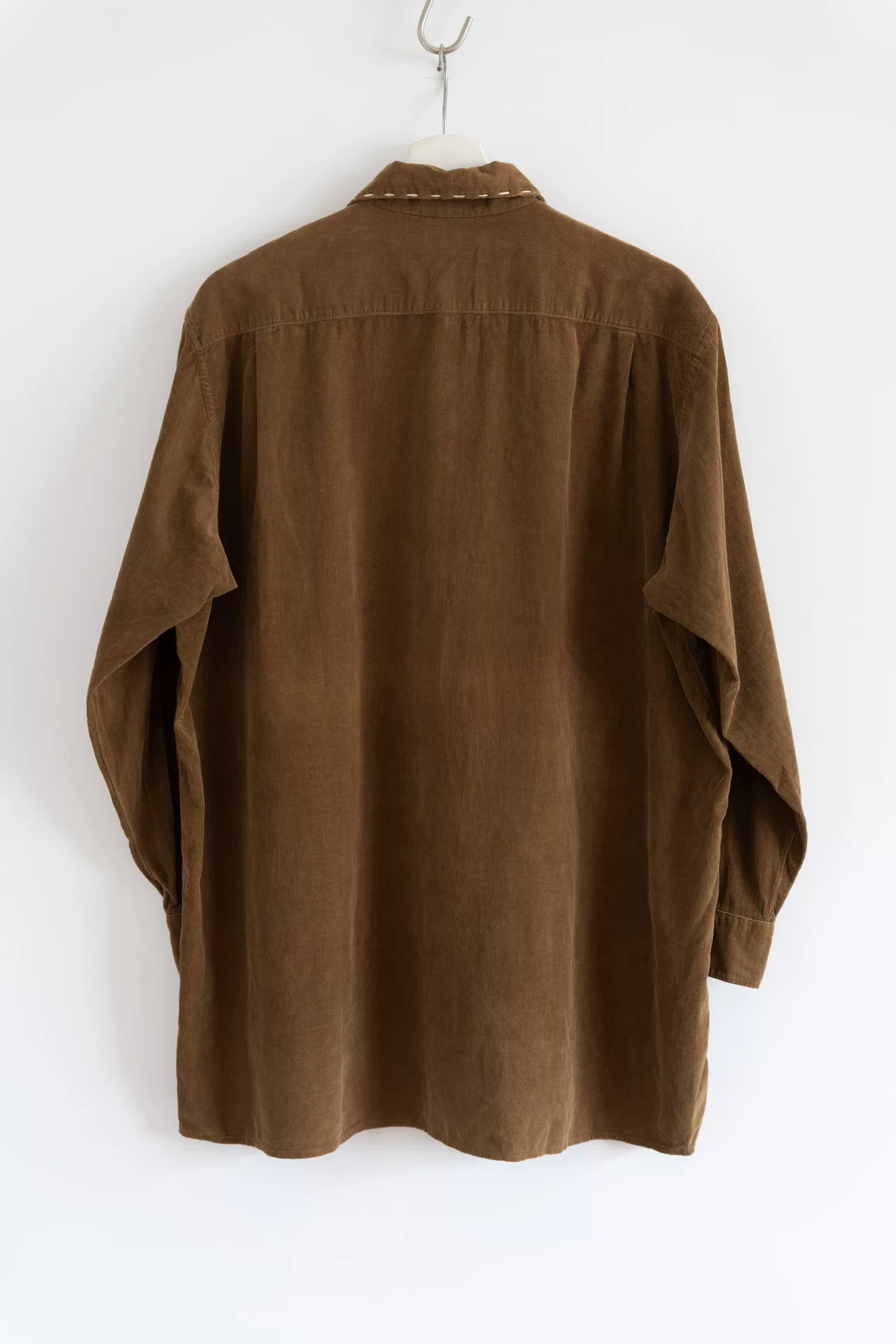 Yohji Yamamoto 90s Corduroy Half-Collar Shirt — front