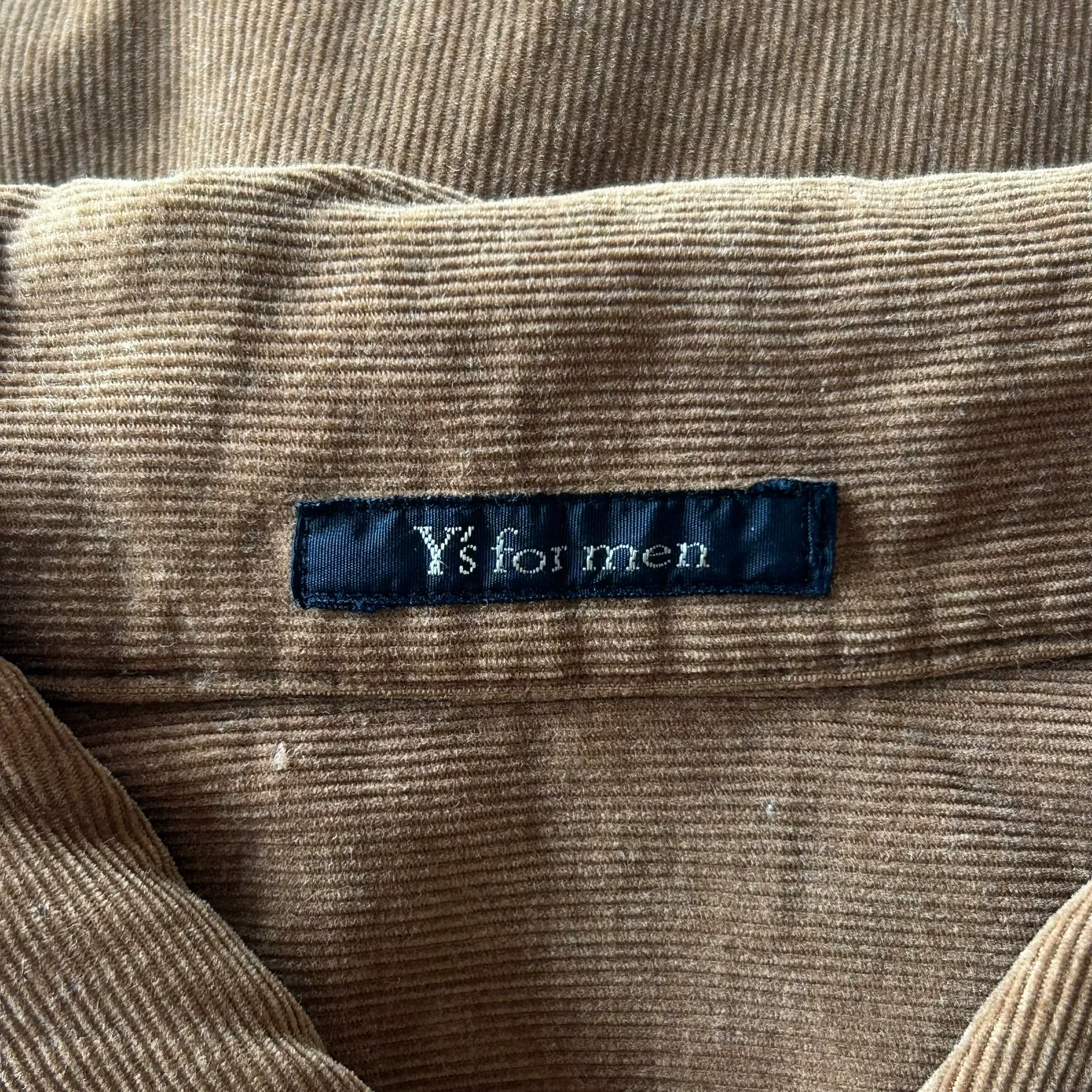 Yohji Yamamoto 90s Corduroy Half-Collar Shirt — back