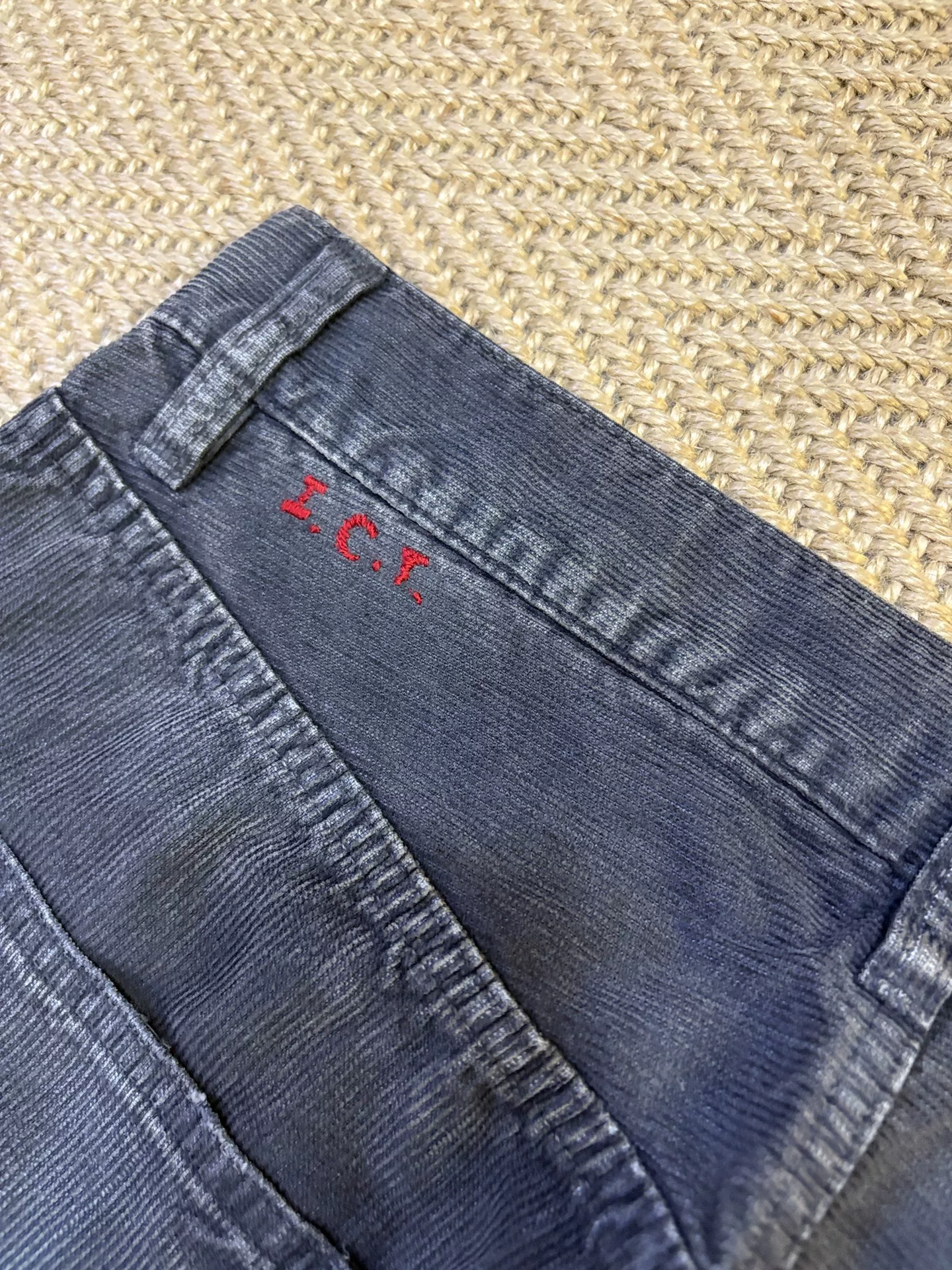 VISVIM ICT FLUXUS 03 CORDUROY PANTS — label