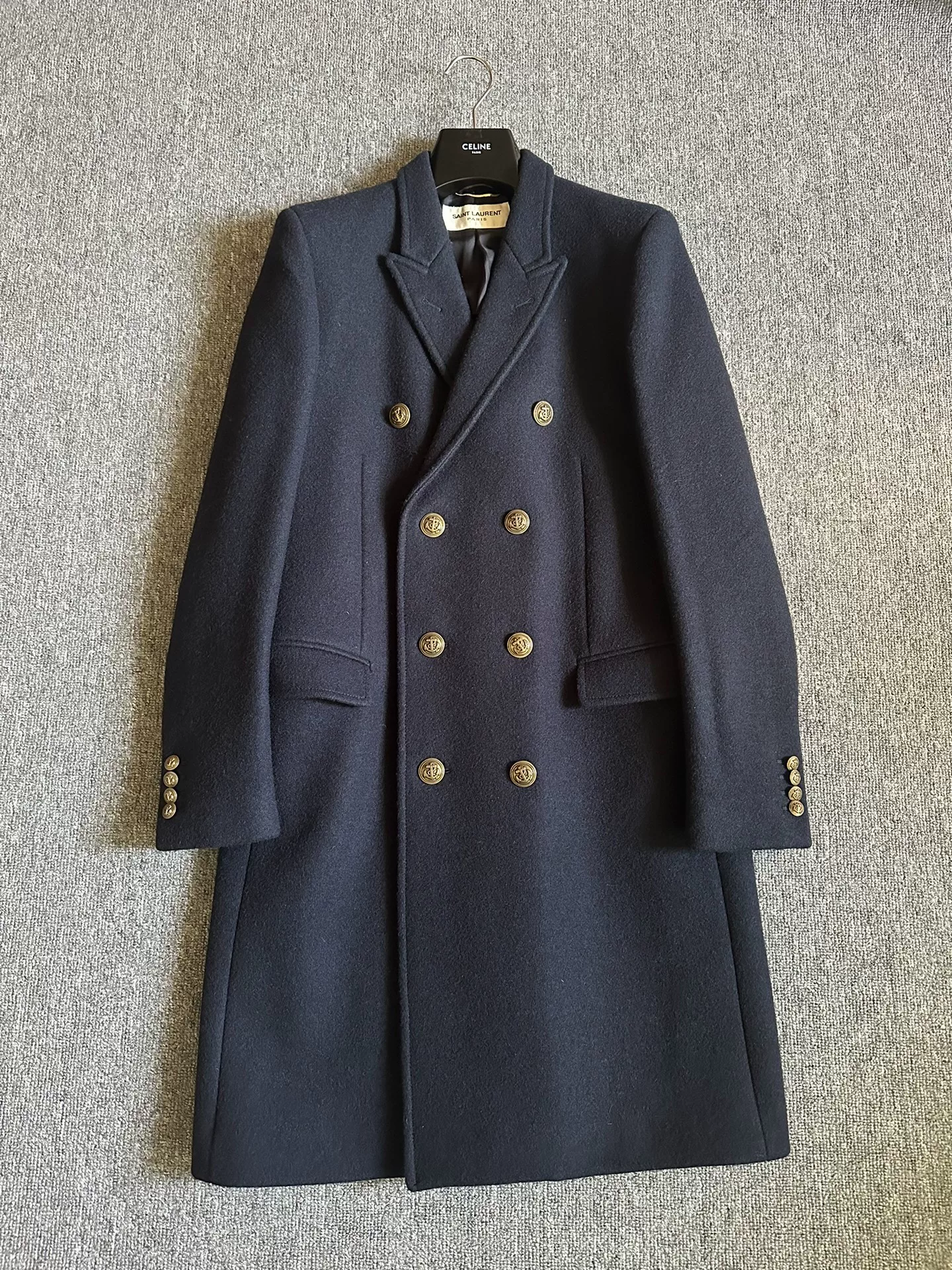 Saint Laurent Hedi-era Double-Breasted Coat