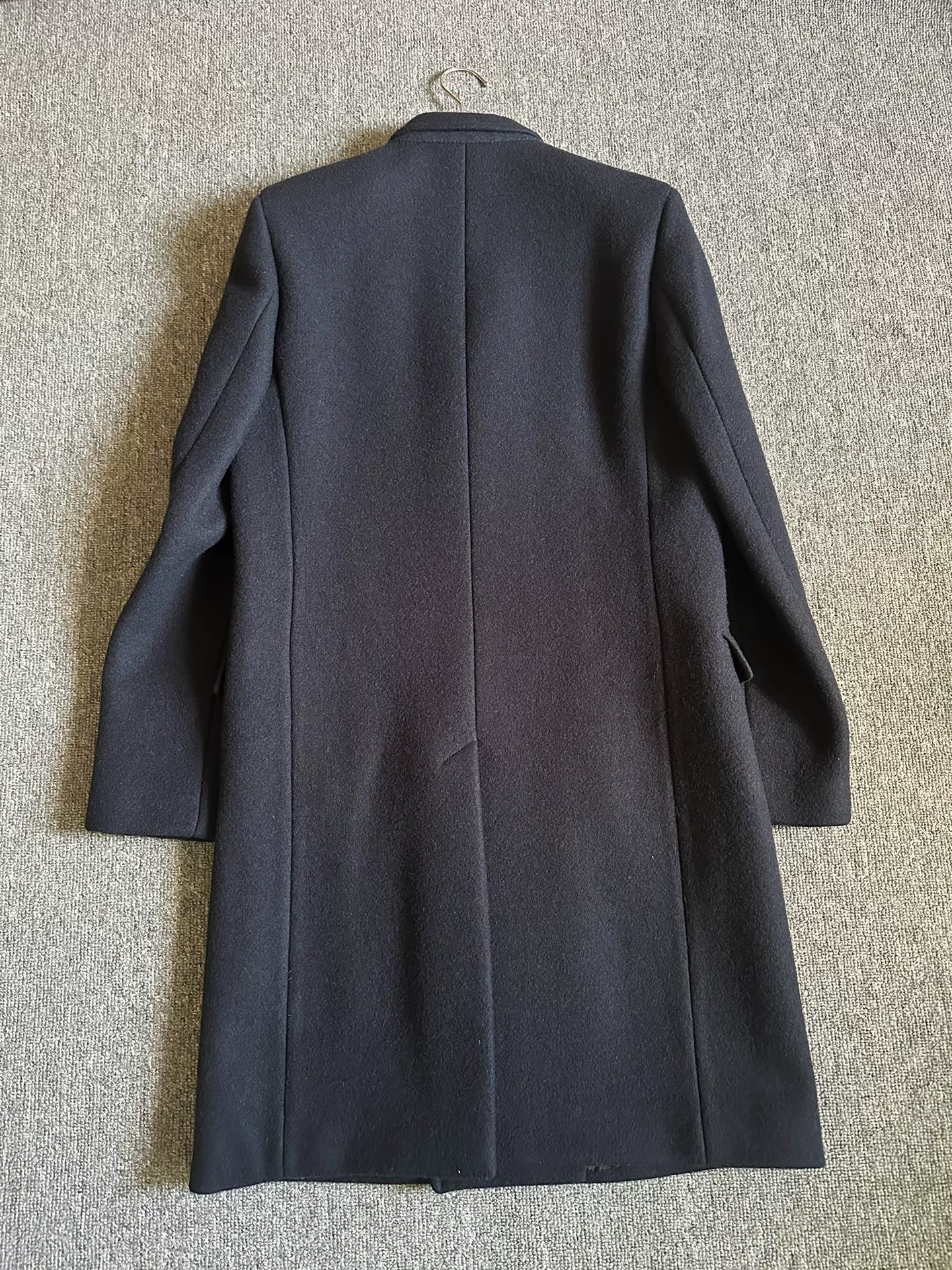 Saint Laurent Hedi-era Double-Breasted Coat — label