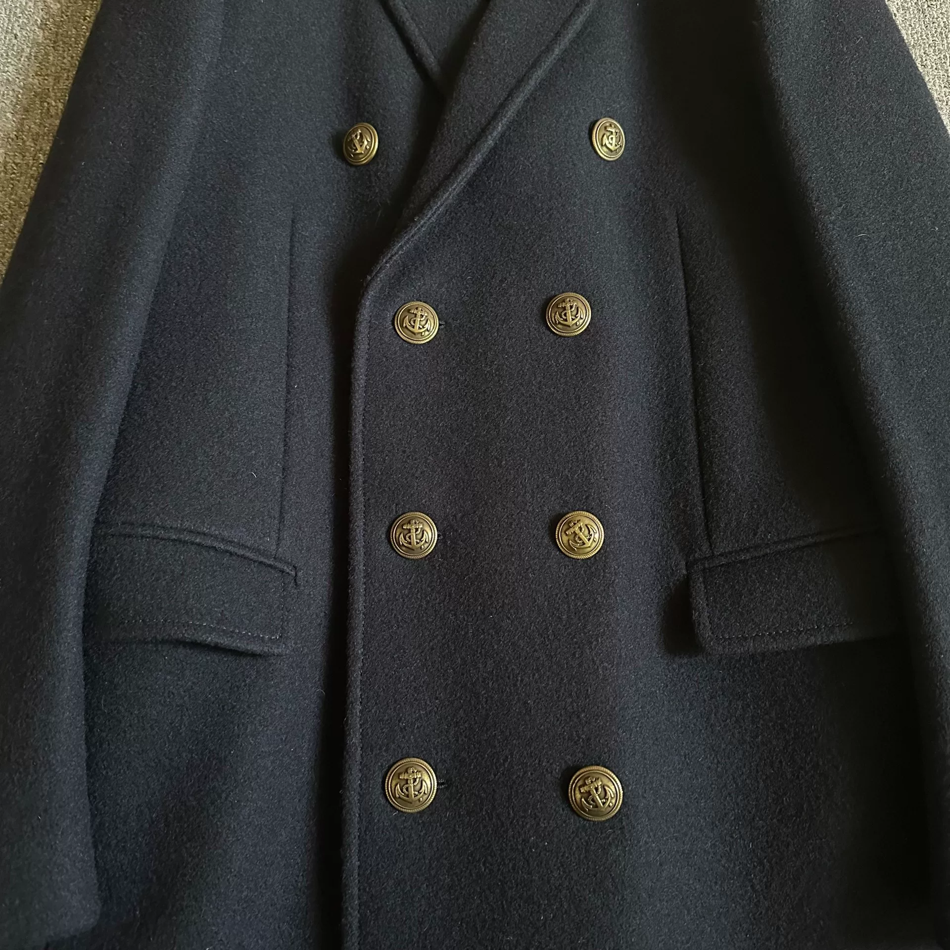 Saint Laurent Hedi-era Double-Breasted Coat — back