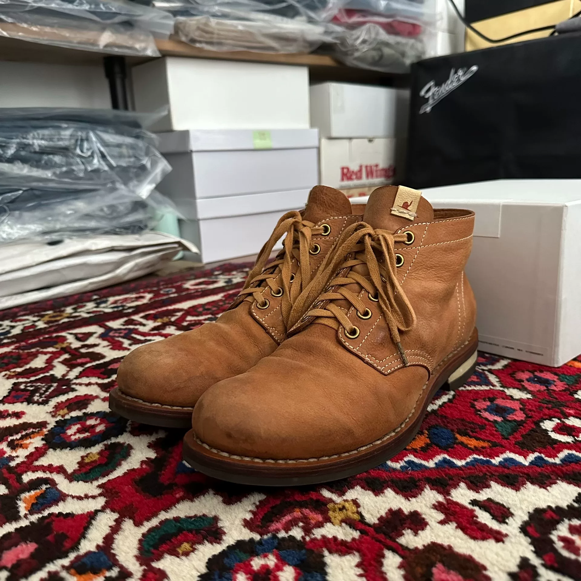 VISVIM 14AW BRIGADIER Antelope Leather Boots — front