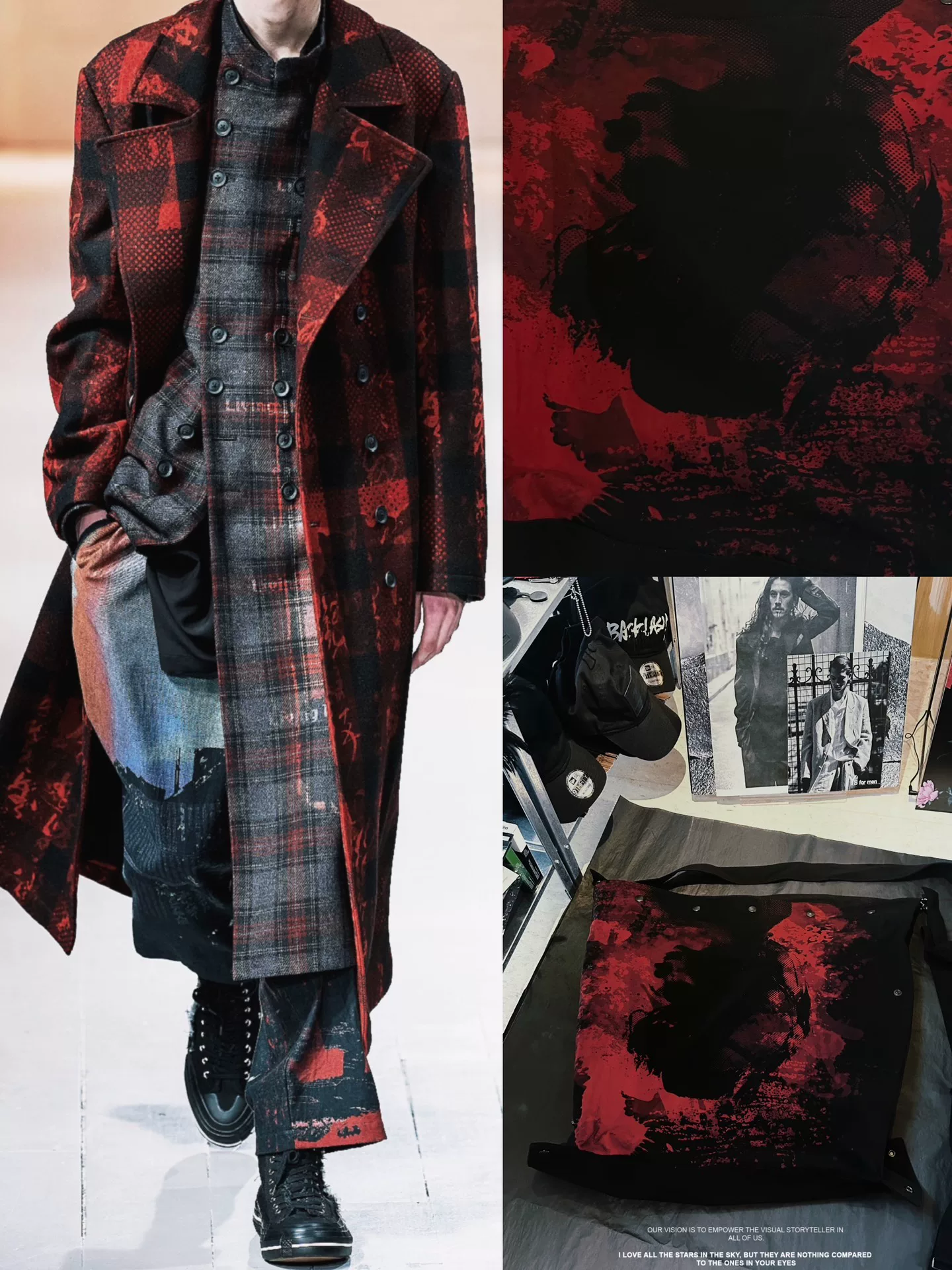 Yohji Yamamoto 20AW Red Black Messenger Bag