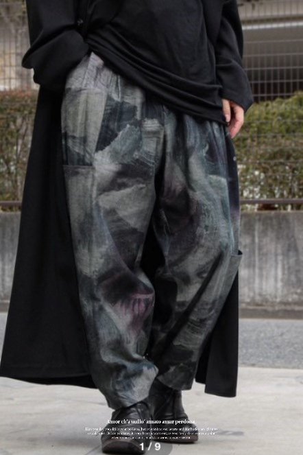 Yohji Yamamoto 21SS Graffiti Deconstructed Pants — back