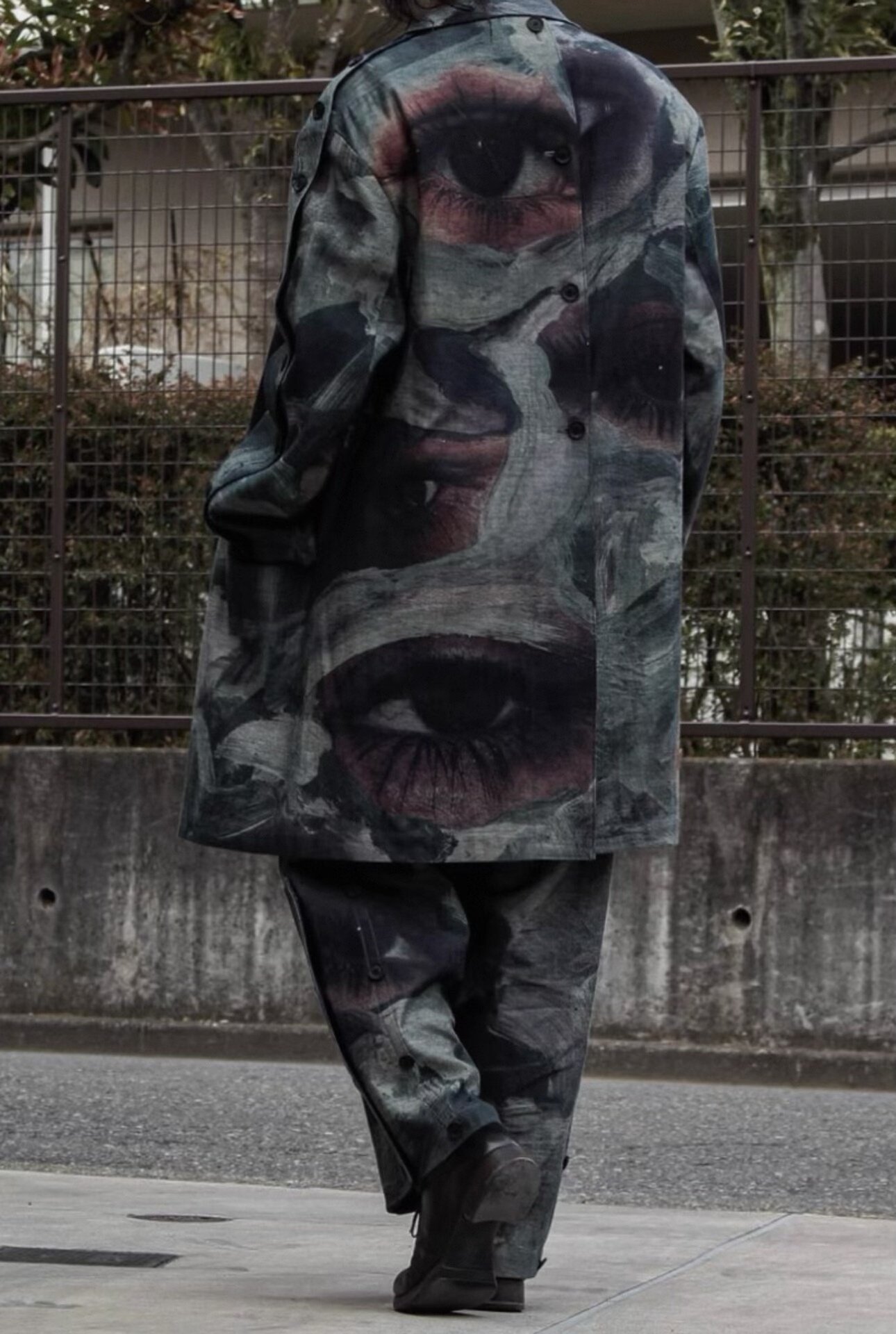 Yohji Yamamoto 21SS Graffiti Deconstructed Pants — label