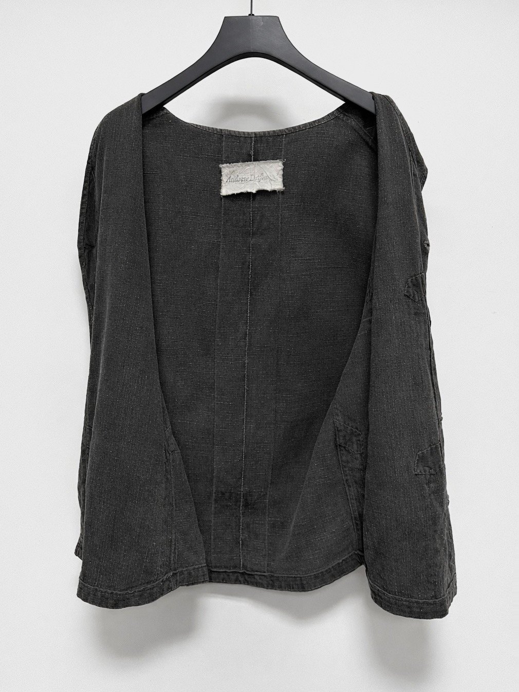 Andrew Driftwood Ink-Dyed Vintage Linen Vest — back