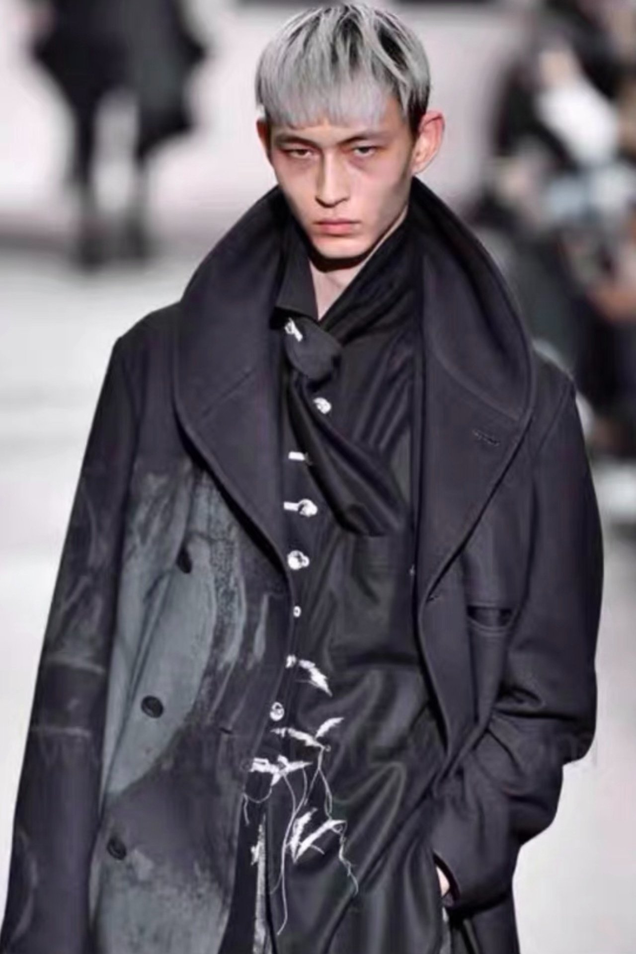 Yohji Yamamoto 19AW Wool Flannel Shirt — label