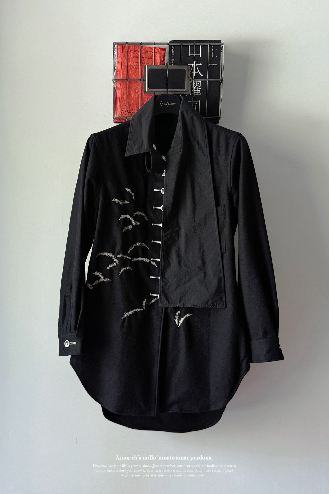Yohji Yamamoto 19AW Wool Flannel Shirt — detail