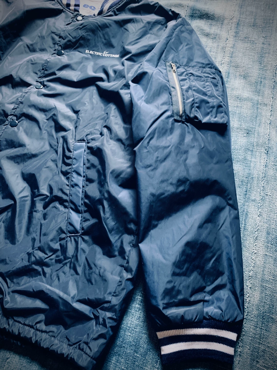 Electric Cottage Fragment 90s Coach Jacket — label