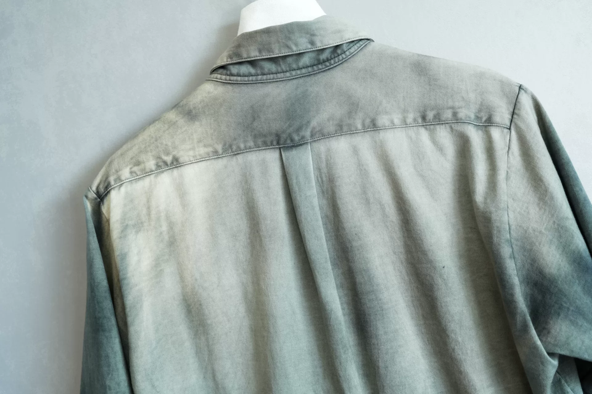 Yohji Yamamoto Green Floral Short Shirt — label