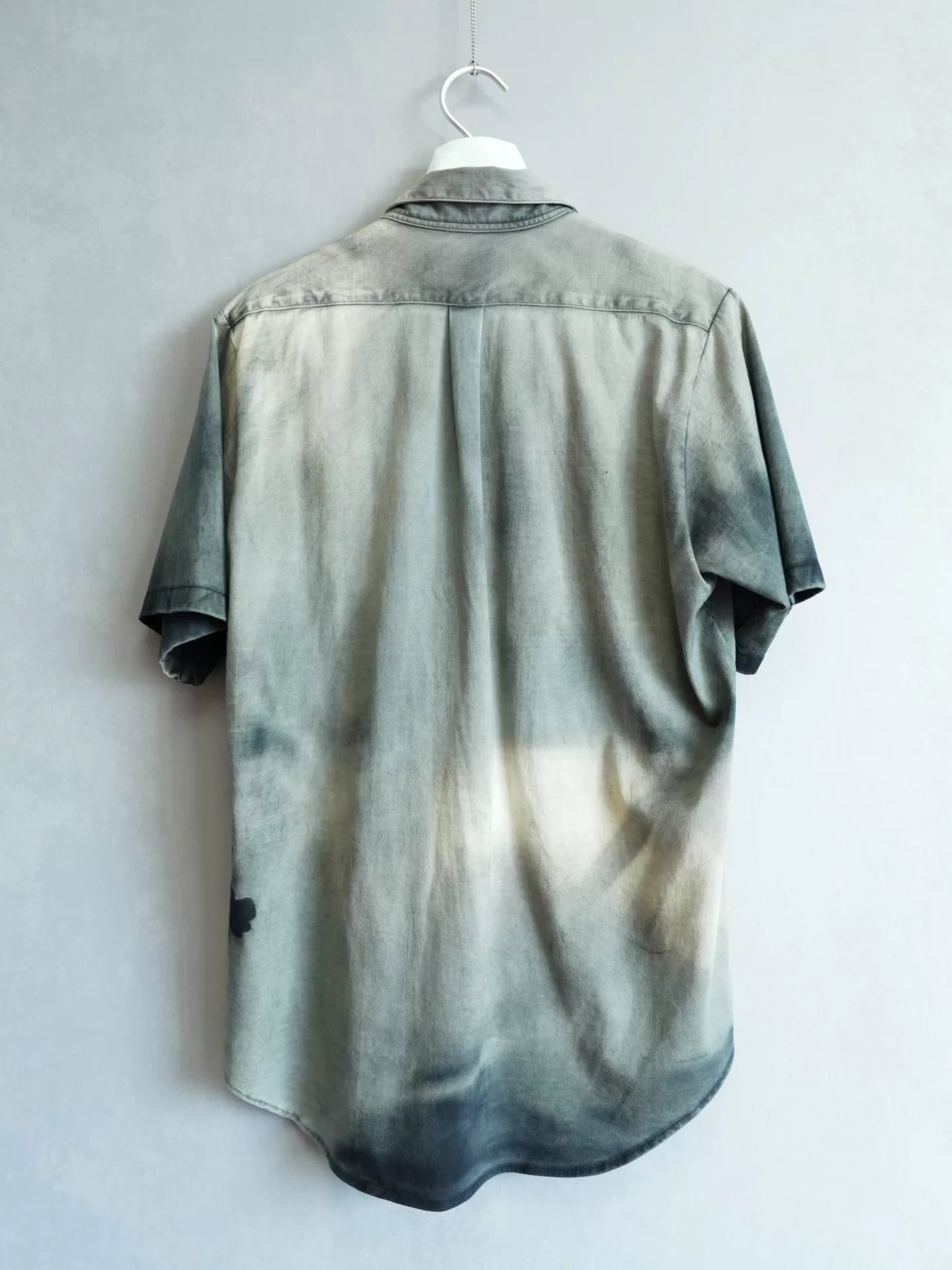 Yohji Yamamoto Green Floral Short Shirt — front
