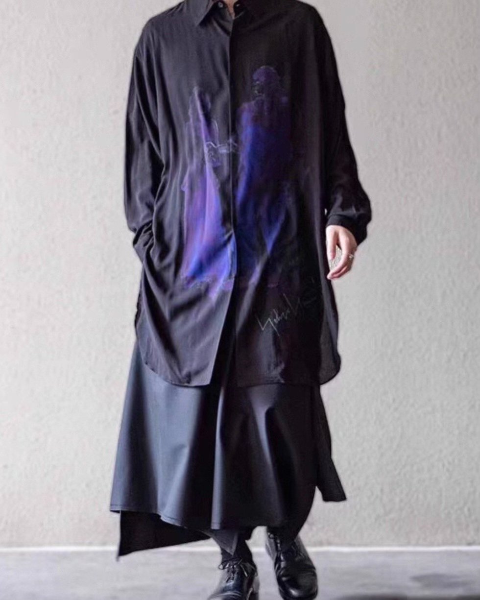 Yohji Yamamoto 20SS Handprint Shirt — detail