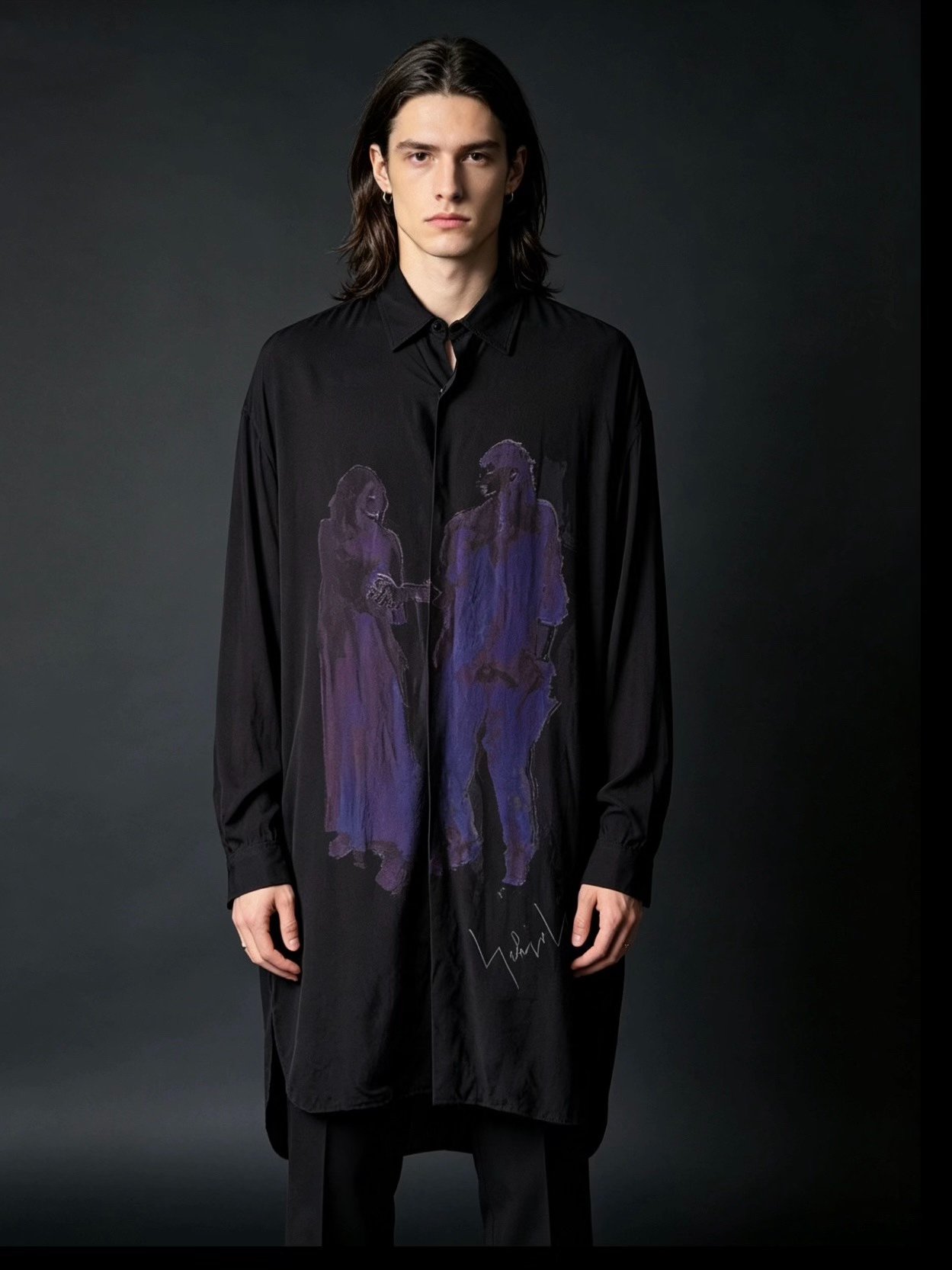 Yohji Yamamoto 20SS Handprint Shirt — label