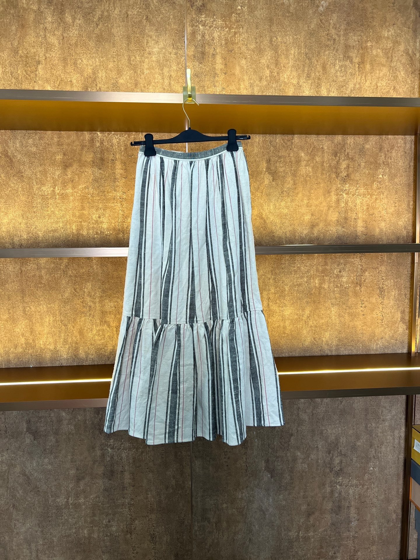 Dior Striped Print Skirt — front