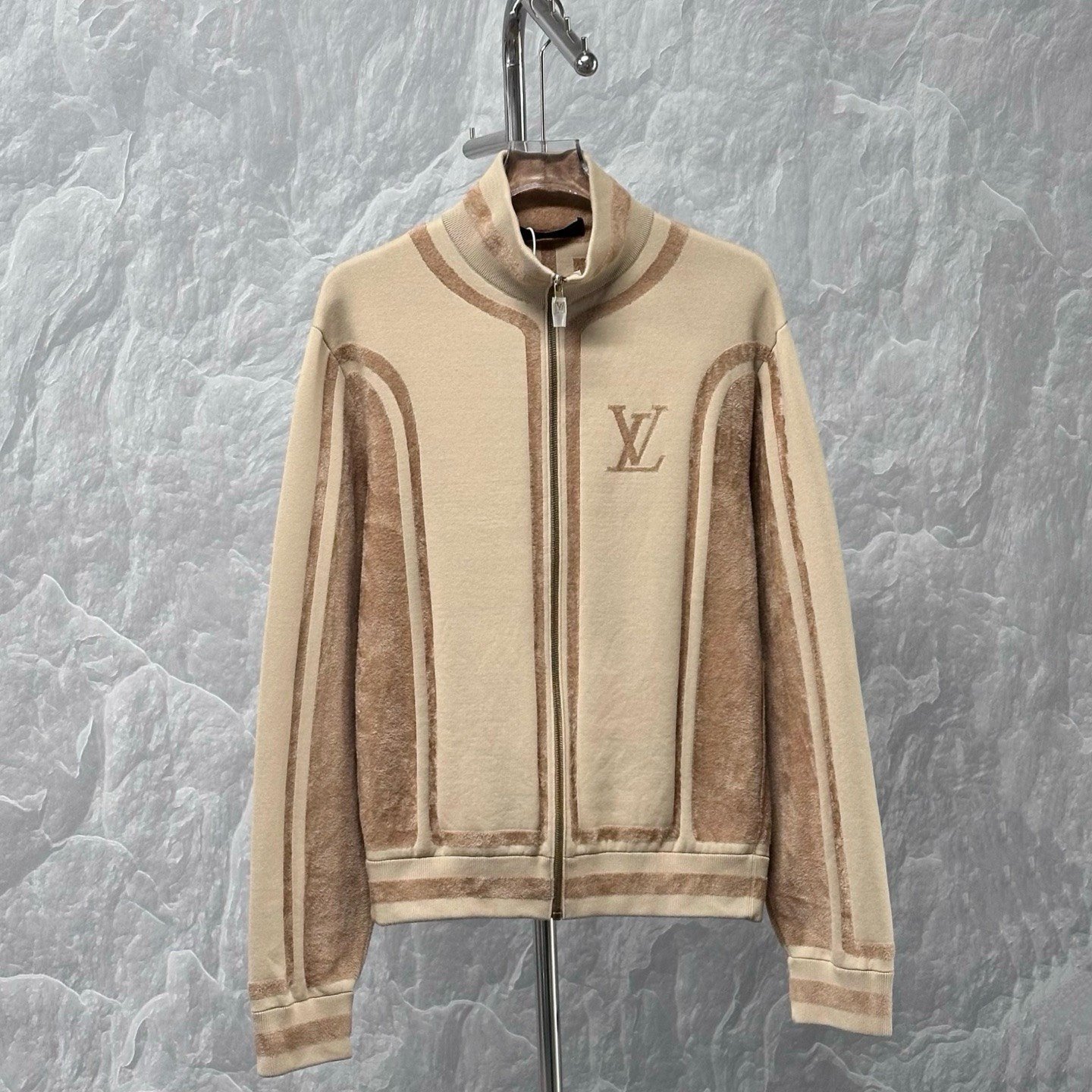 Louis Vuitton LV SS26 Logo Knit Zip Jacket
