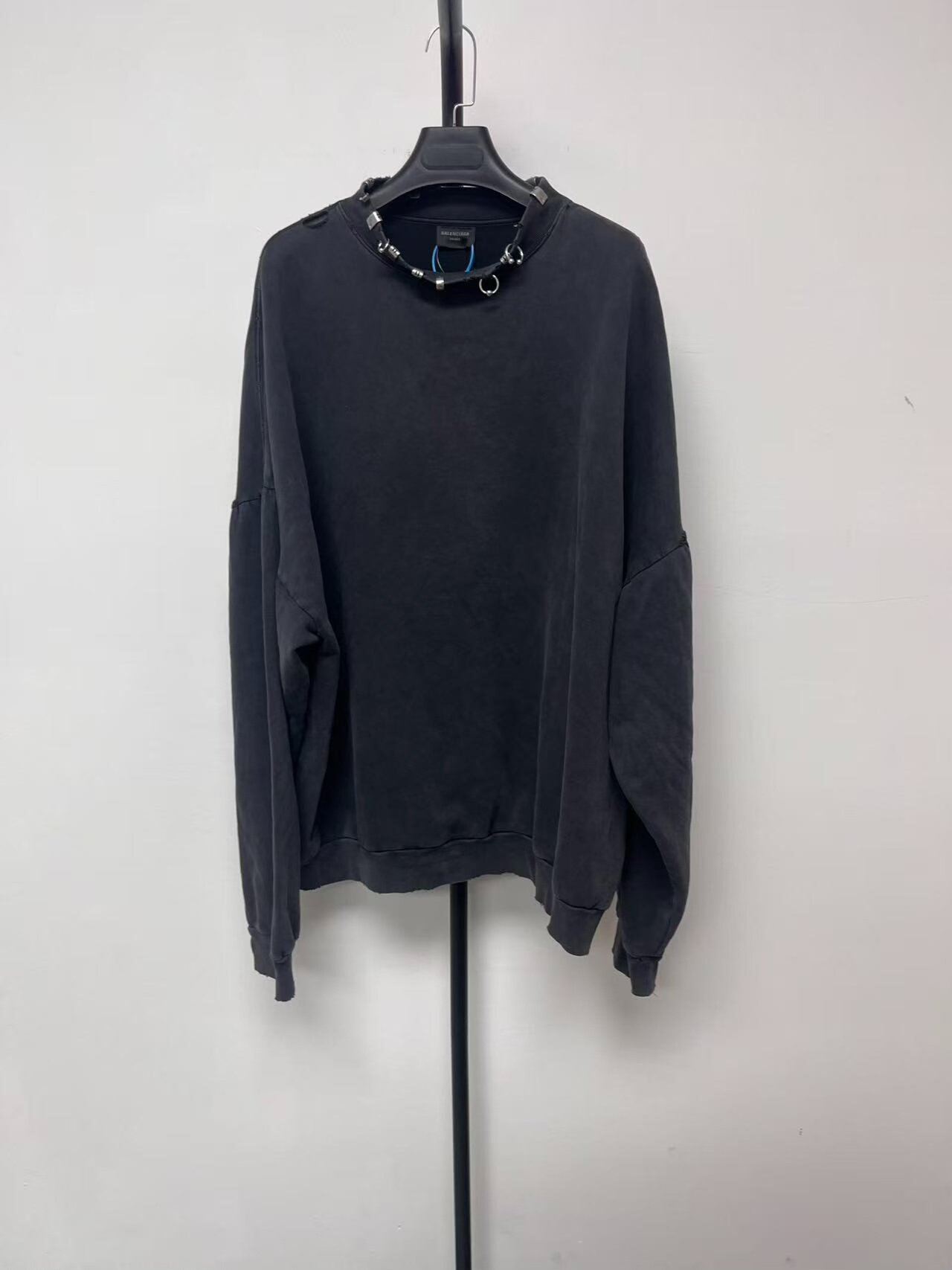 Balenciaga Crewneck Sweater w/ Metal Chain