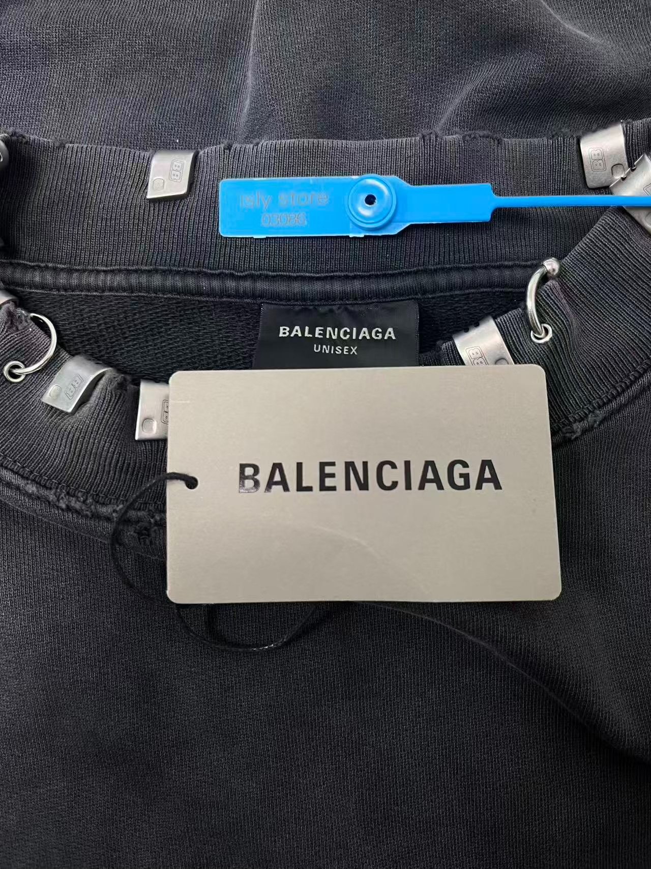 Balenciaga Crewneck Sweater w/ Metal Chain — back