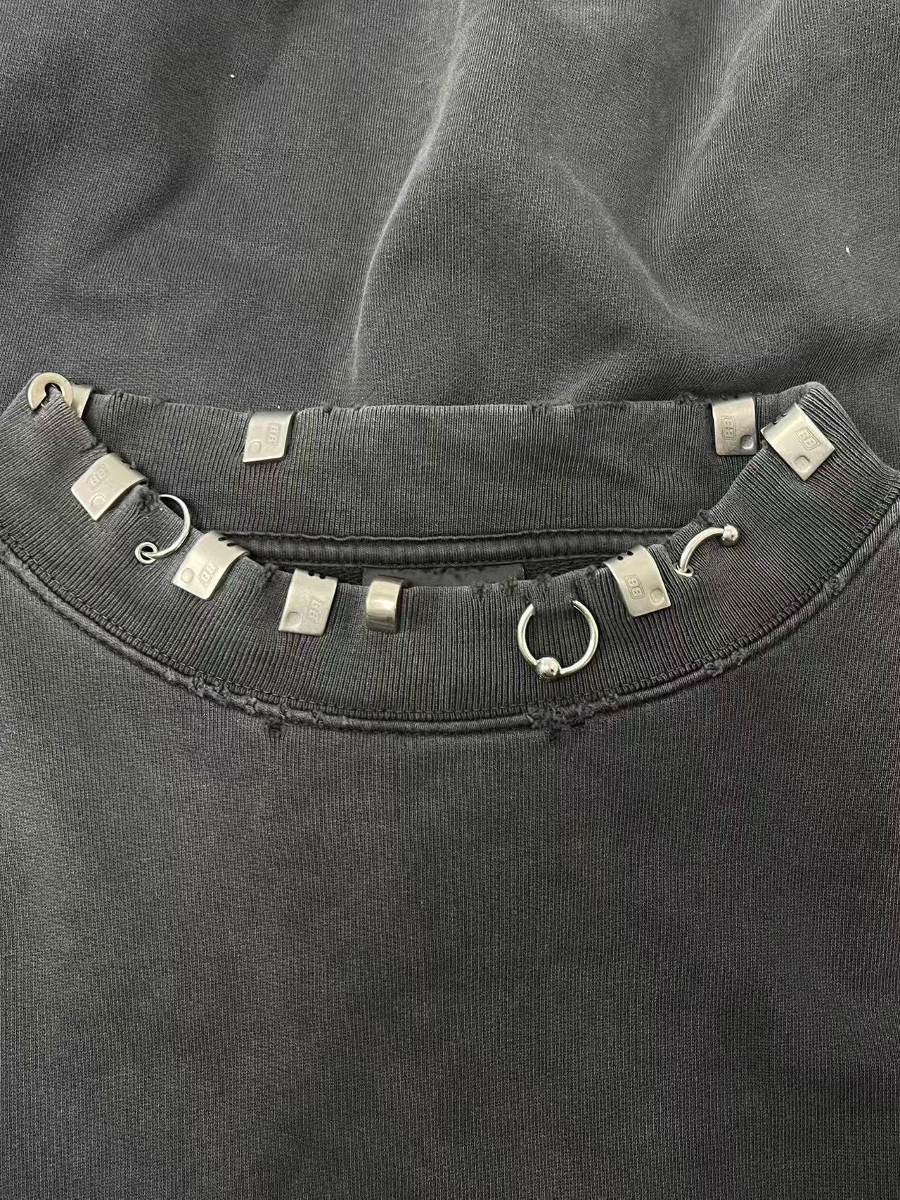 Balenciaga Crewneck Sweater w/ Metal Chain — detail