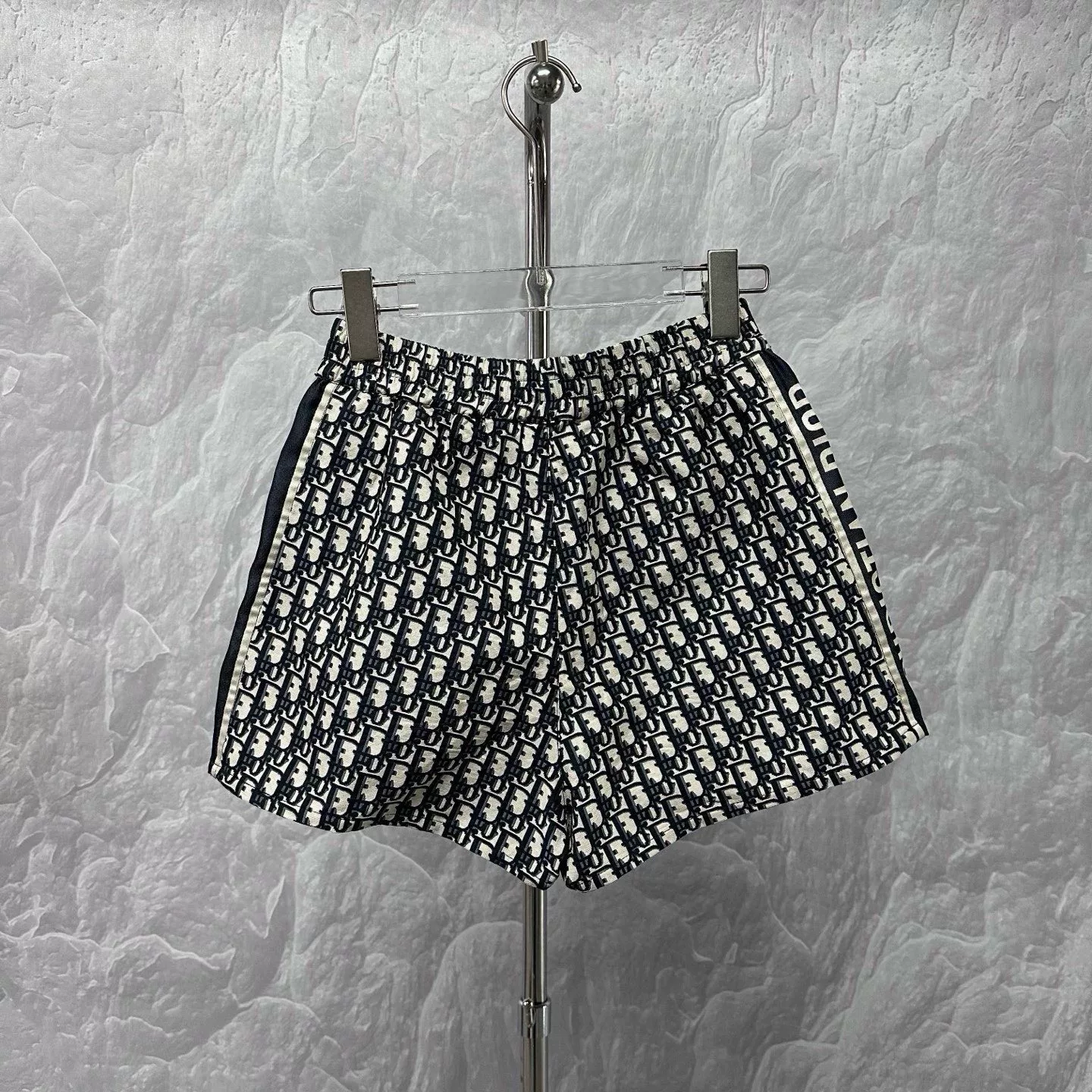 Dior All-Over Logo Jacquard Side Zip Shorts — detail