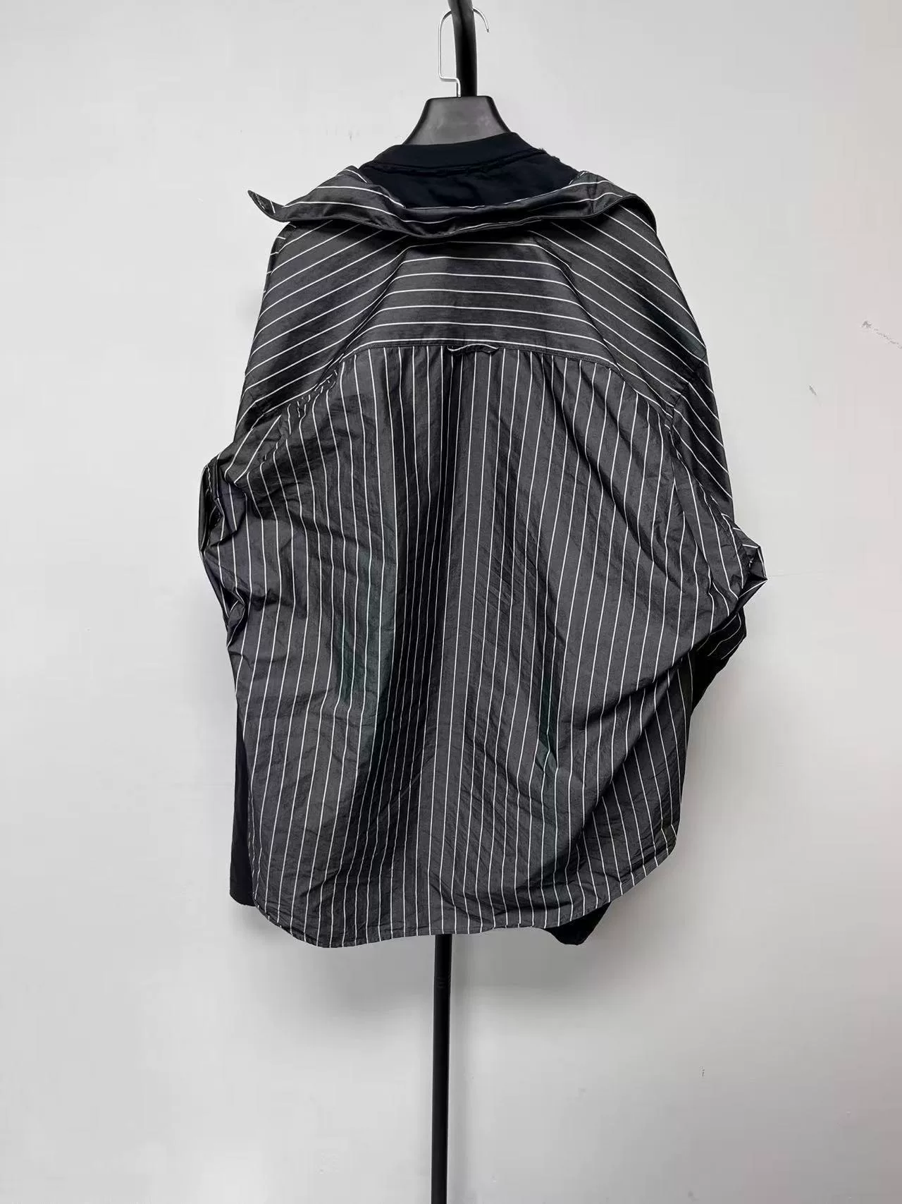 Balenciaga Striped Fake Two-Piece Button-Down Shirt — front