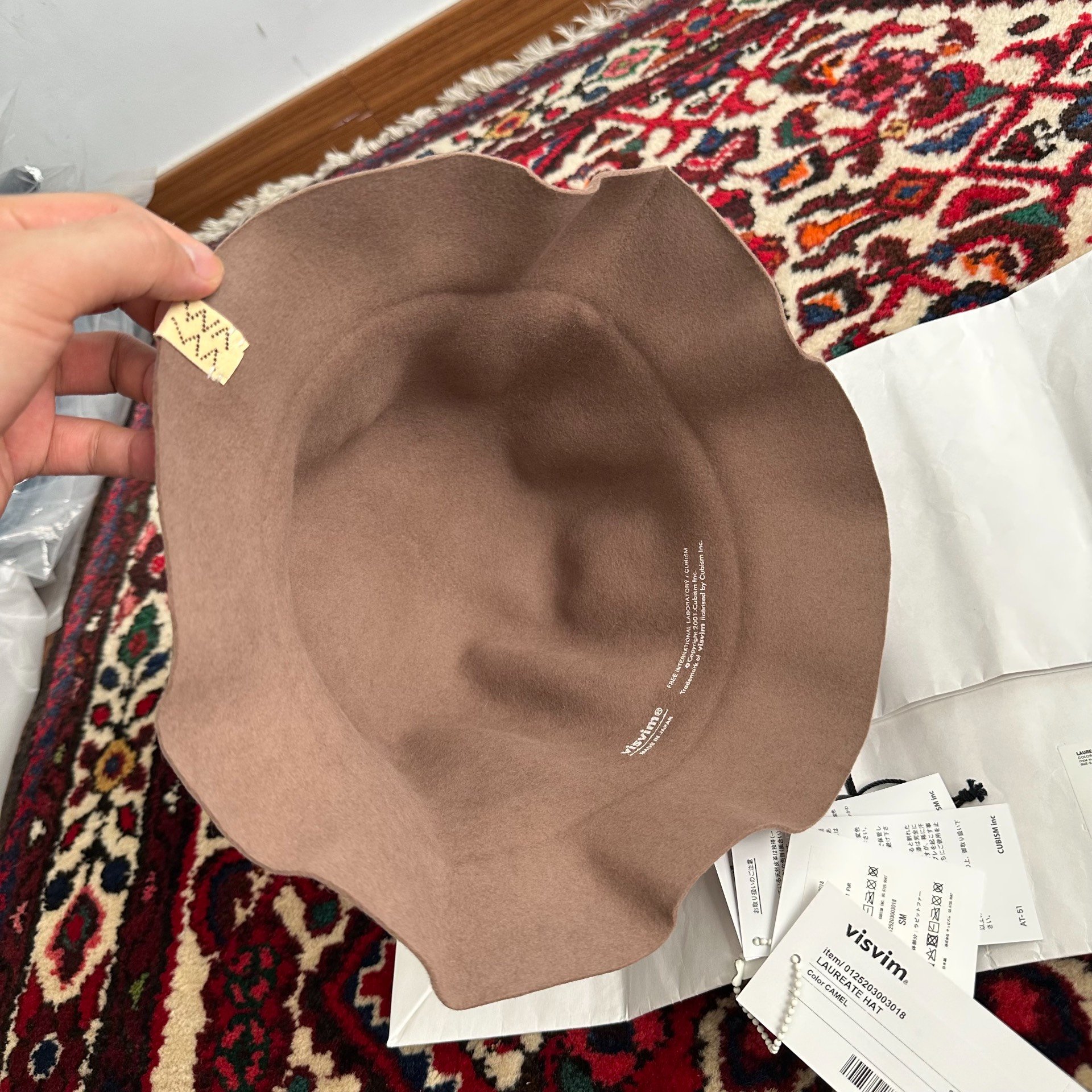 VISVIM 25AW LAUREATE Bucket Hat — front