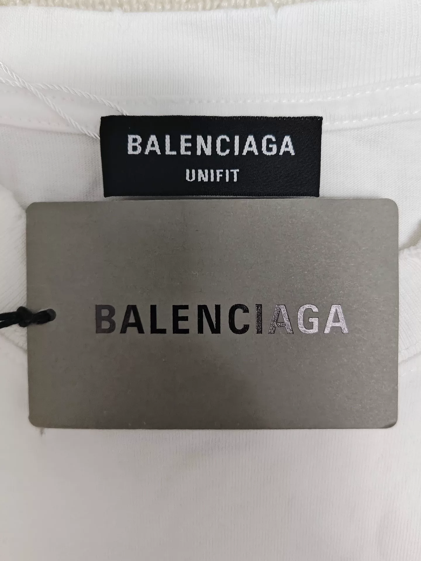 Balenciaga 22SS Blurred Logo Distressed T-Shirt — back