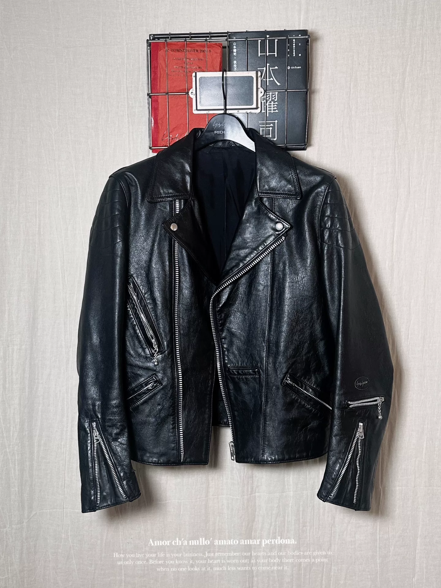 Yohji Yamamoto 15AW Leather Rider Jacket — front