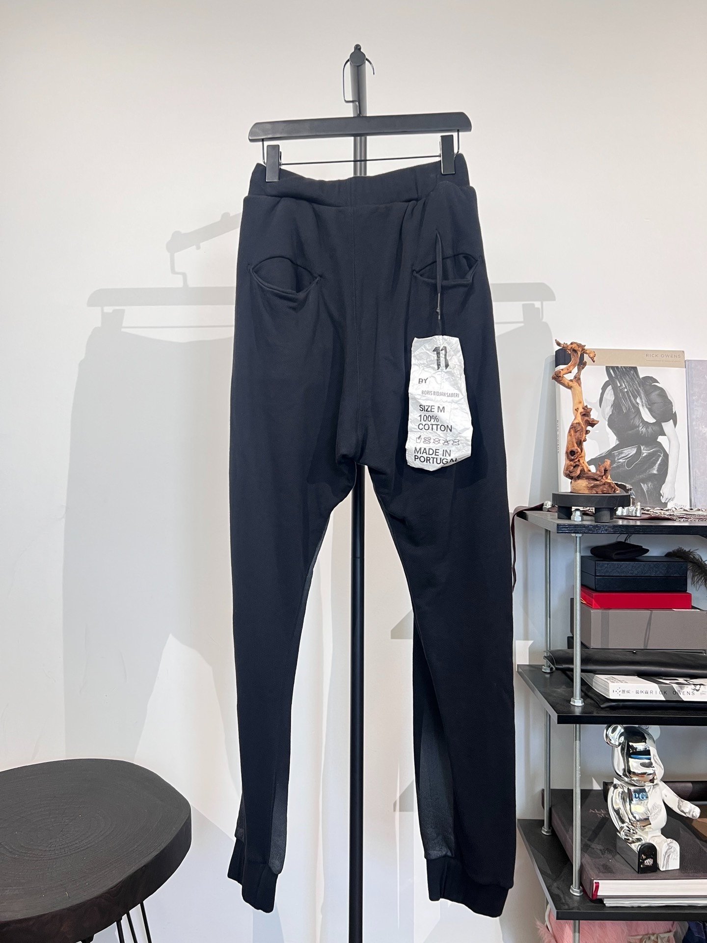Boris Bidjan Saberi 11by BBS Black Sweatpants — front