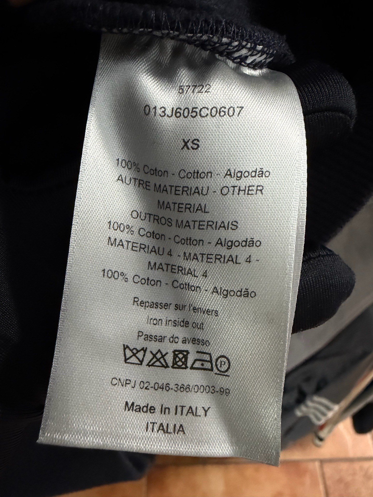 Dior Black Embossed Pattern Hoodie — back