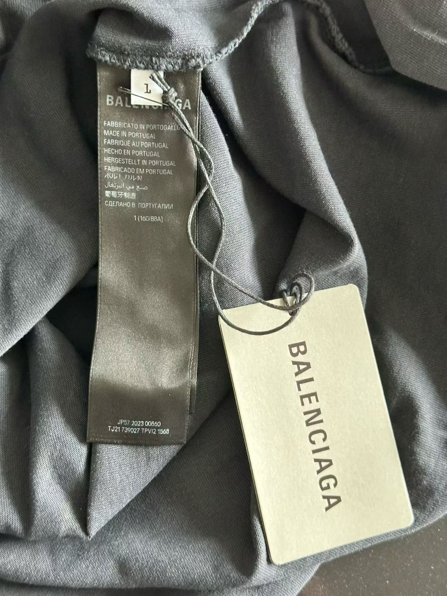 Balenciaga Black Red Shield Print Long Sleeve — back