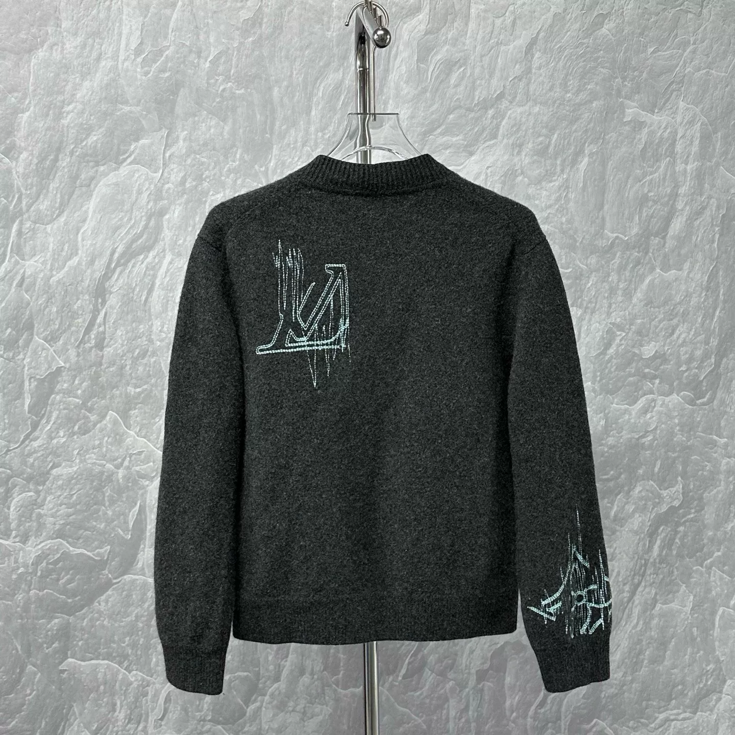 Louis Vuitton ECG Embroidery Wool Coat — back