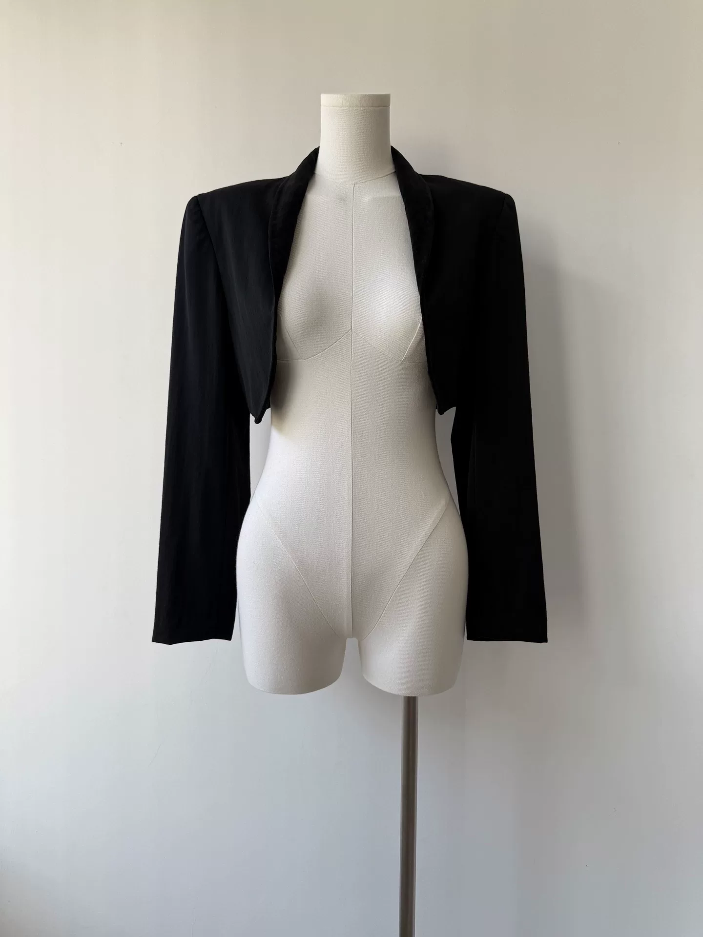 comme des Garcons Knight Wool Cropped Jacket — back