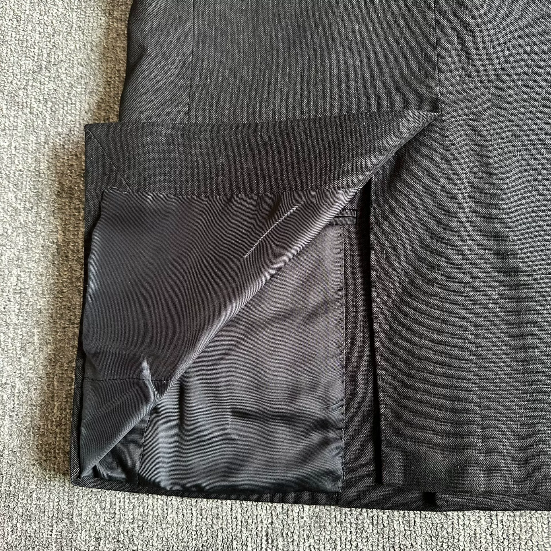Dior Black Linen Peak Lapel Jacket — front