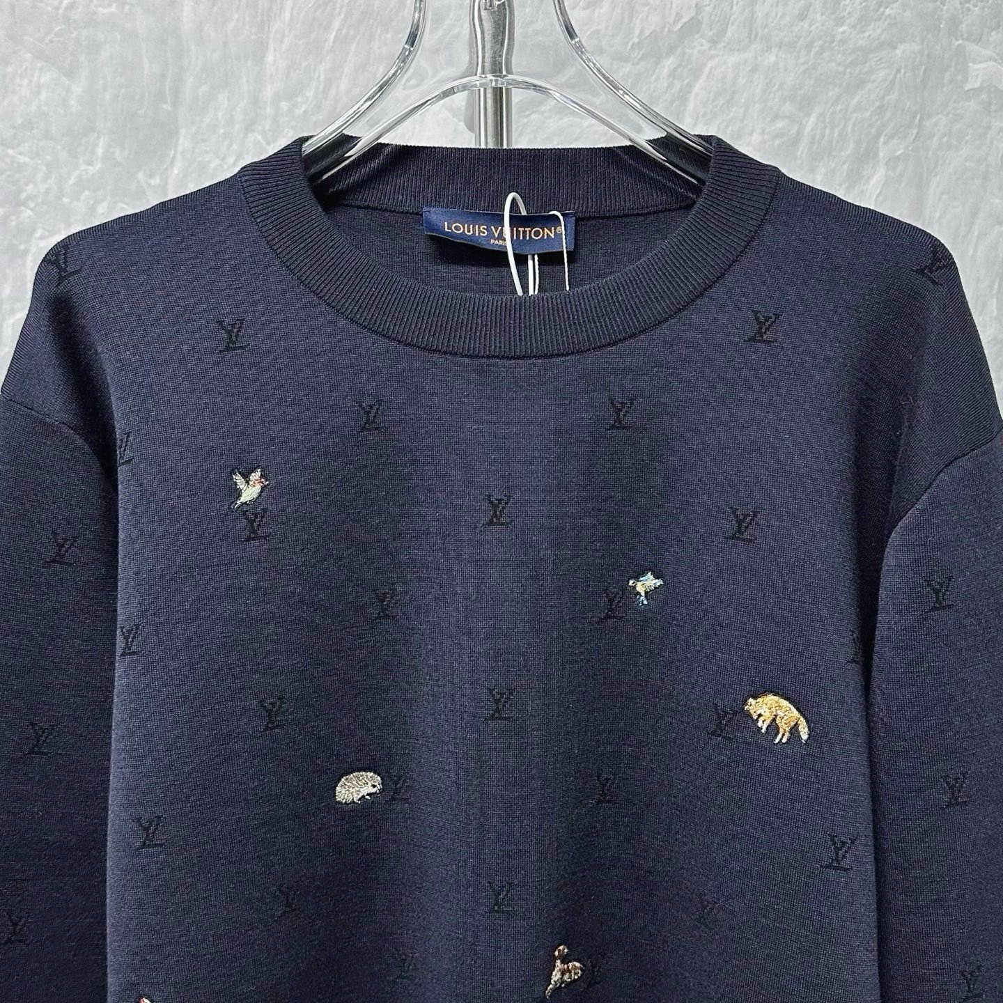 Louis Vuitton Animal Embroidery Crewneck Sweater — front