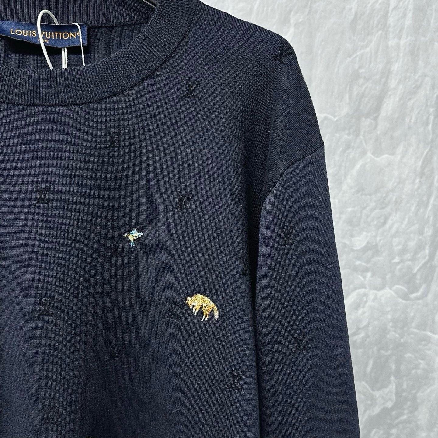 Louis Vuitton Animal Embroidery Crewneck Sweater — detail