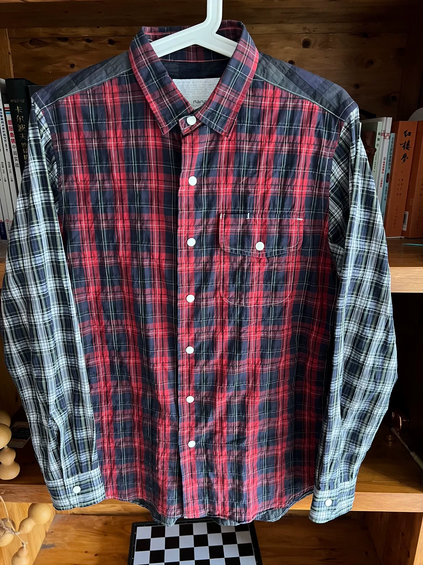 Nanamica Plaid Patchwork Long Sleeve Jacket — back