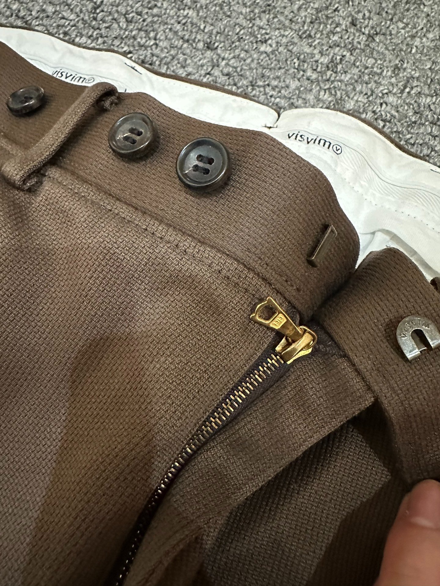 visvim Early Giza Pique 9-Point Pants — detail