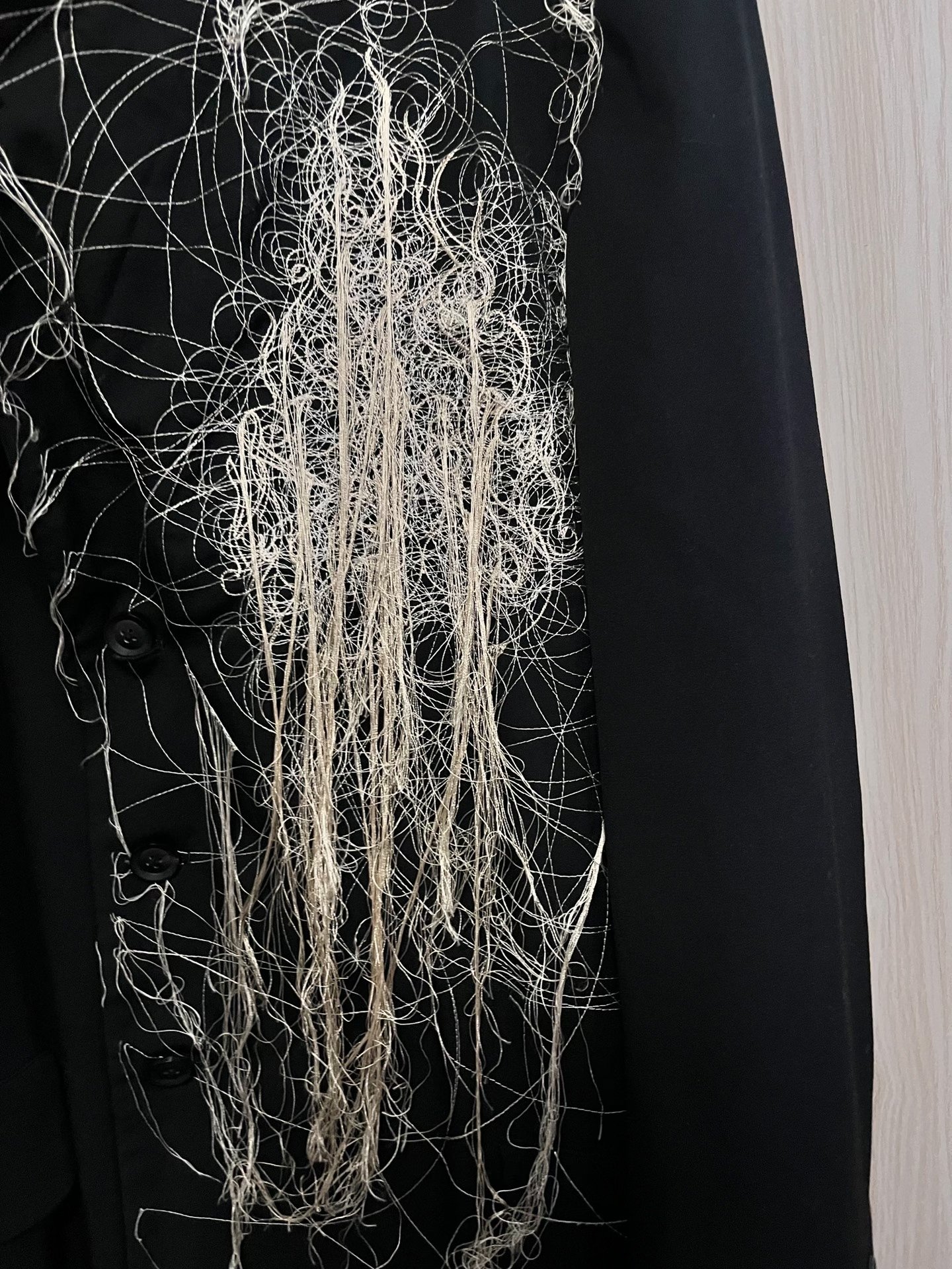 Yohji Yamamoto 19AW Asymmetrical Coat — detail