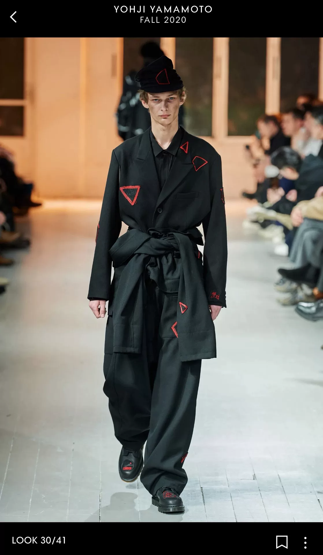 Yohji Yamamoto 20AW Embroidered Gaba Jumpsuit — front