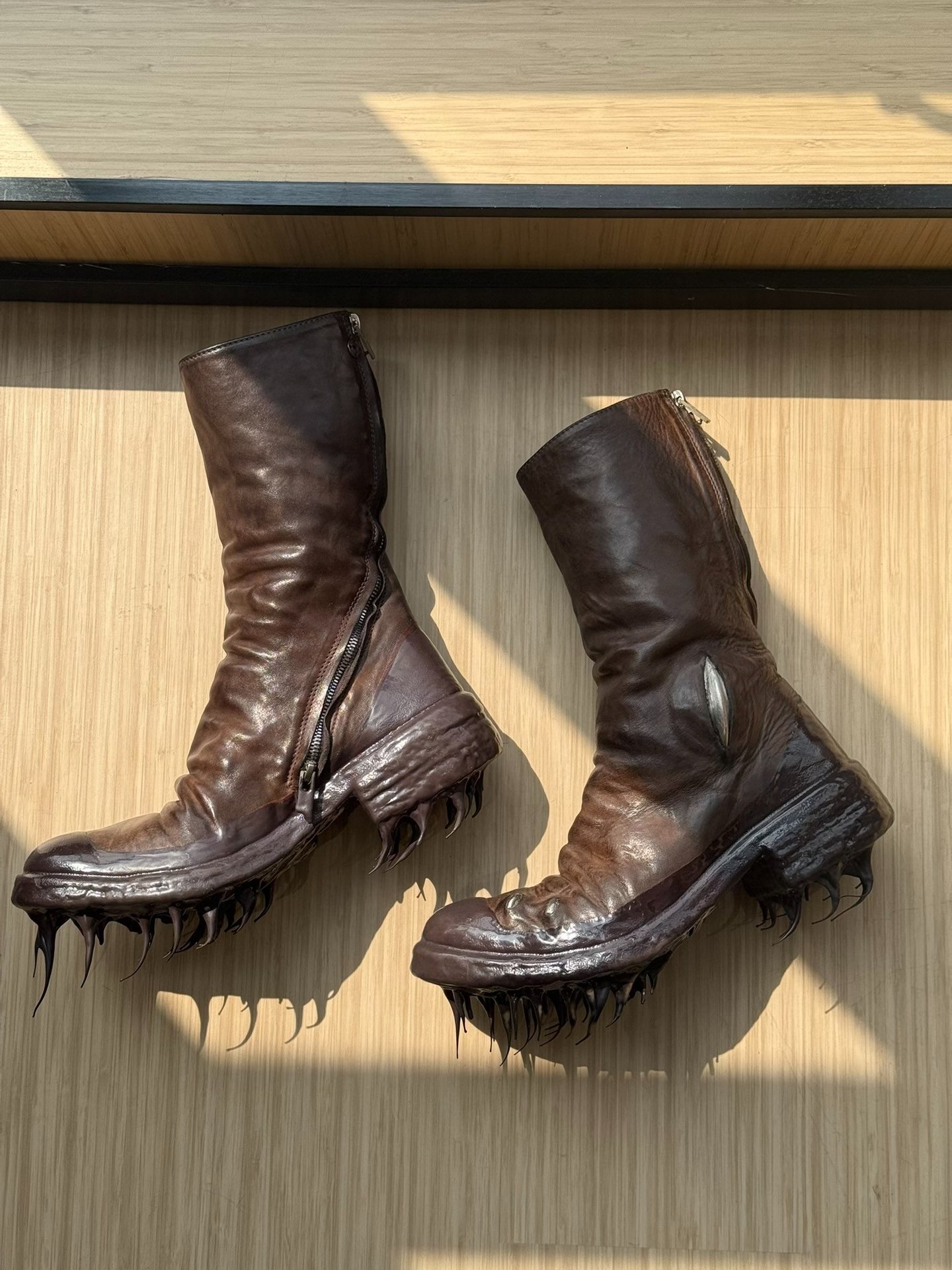 Carol Christian Poell High-Top Leather Boots — back