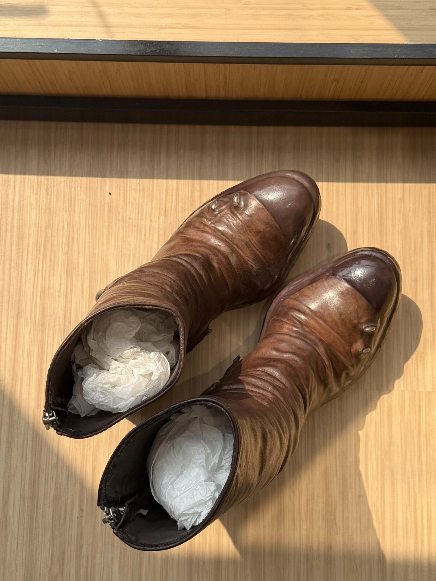 Carol Christian Poell High-Top Leather Boots — front