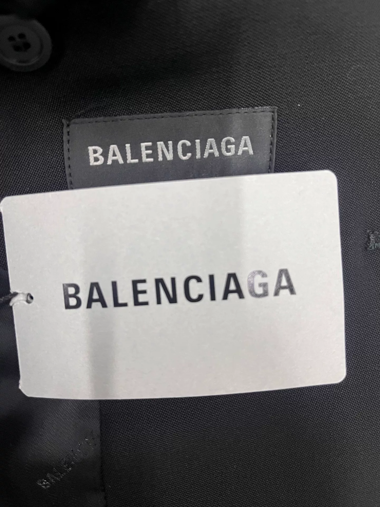 Balenciaga SS23 Black Cropped Blazer — detail