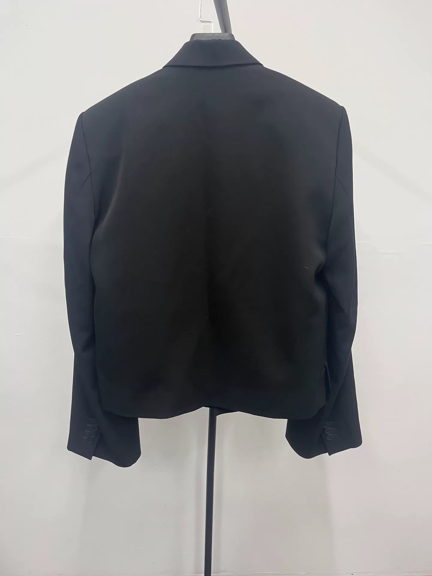 Balenciaga SS23 Black Cropped Blazer — front