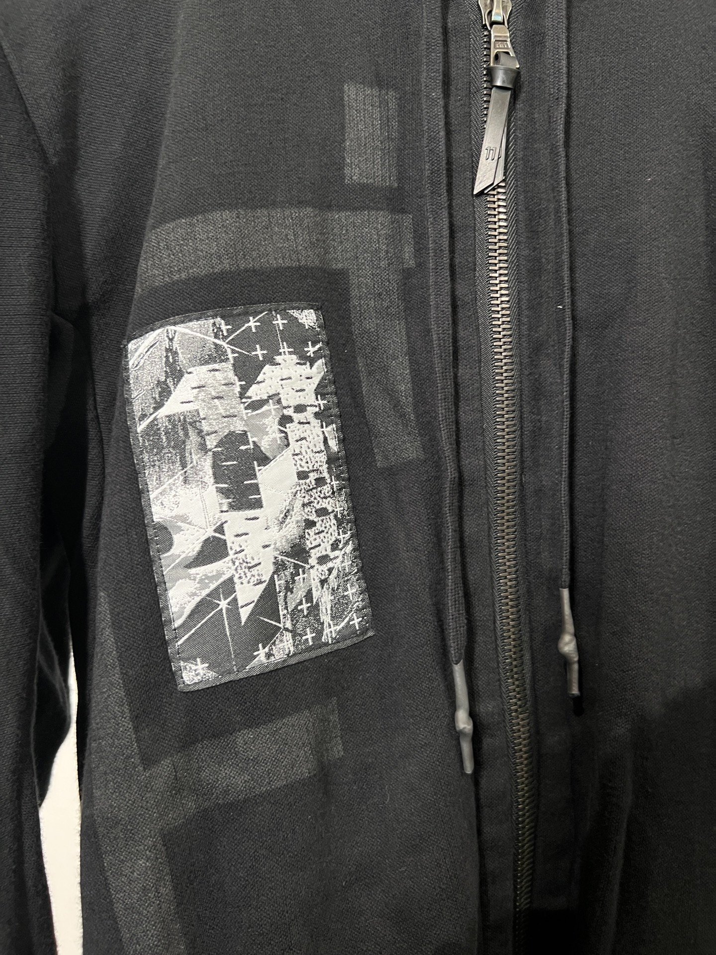 11by BBS Black Hooded Sweatshirt Jacket — label