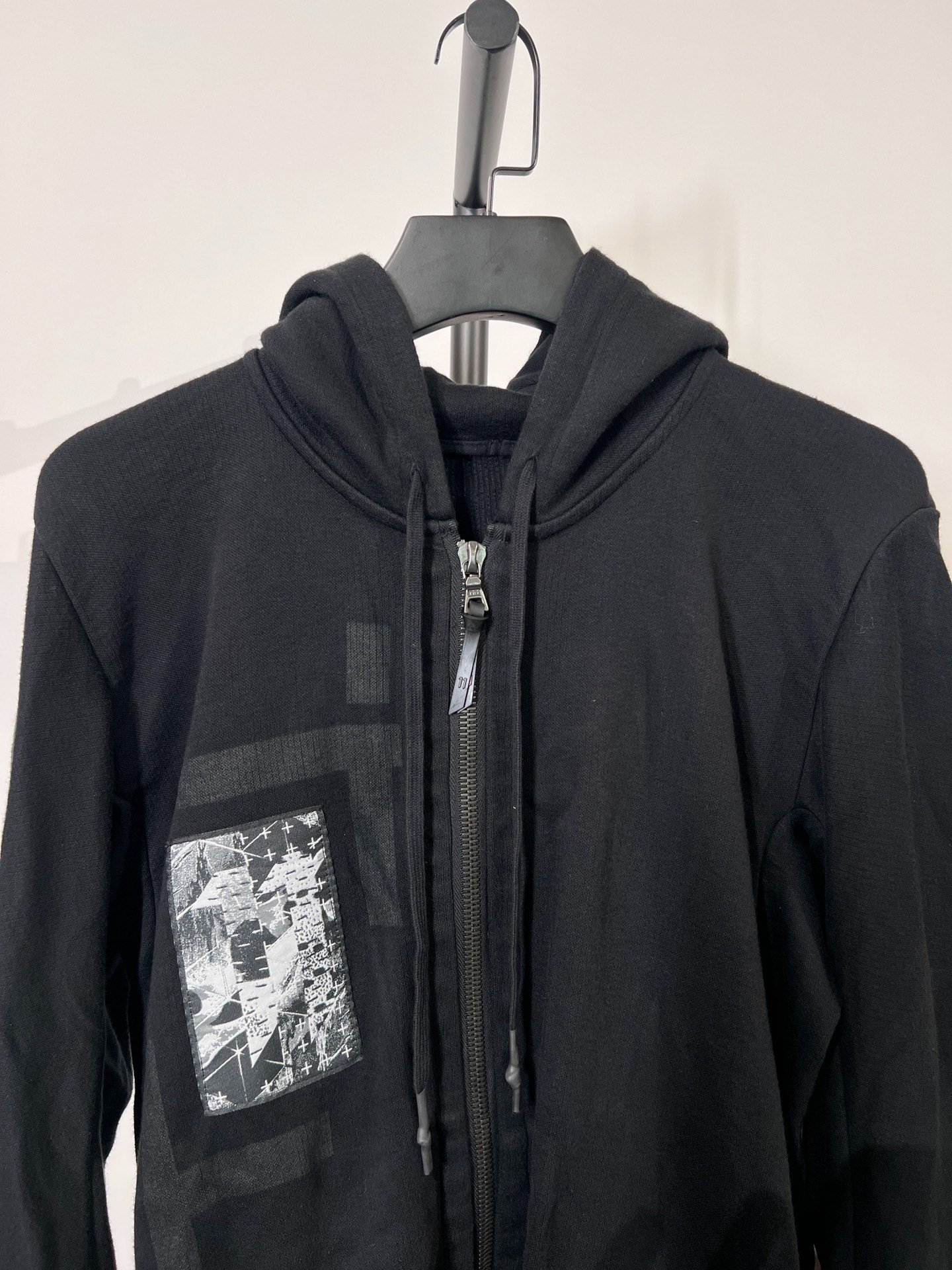 11by BBS Black Hooded Sweatshirt Jacket — detail