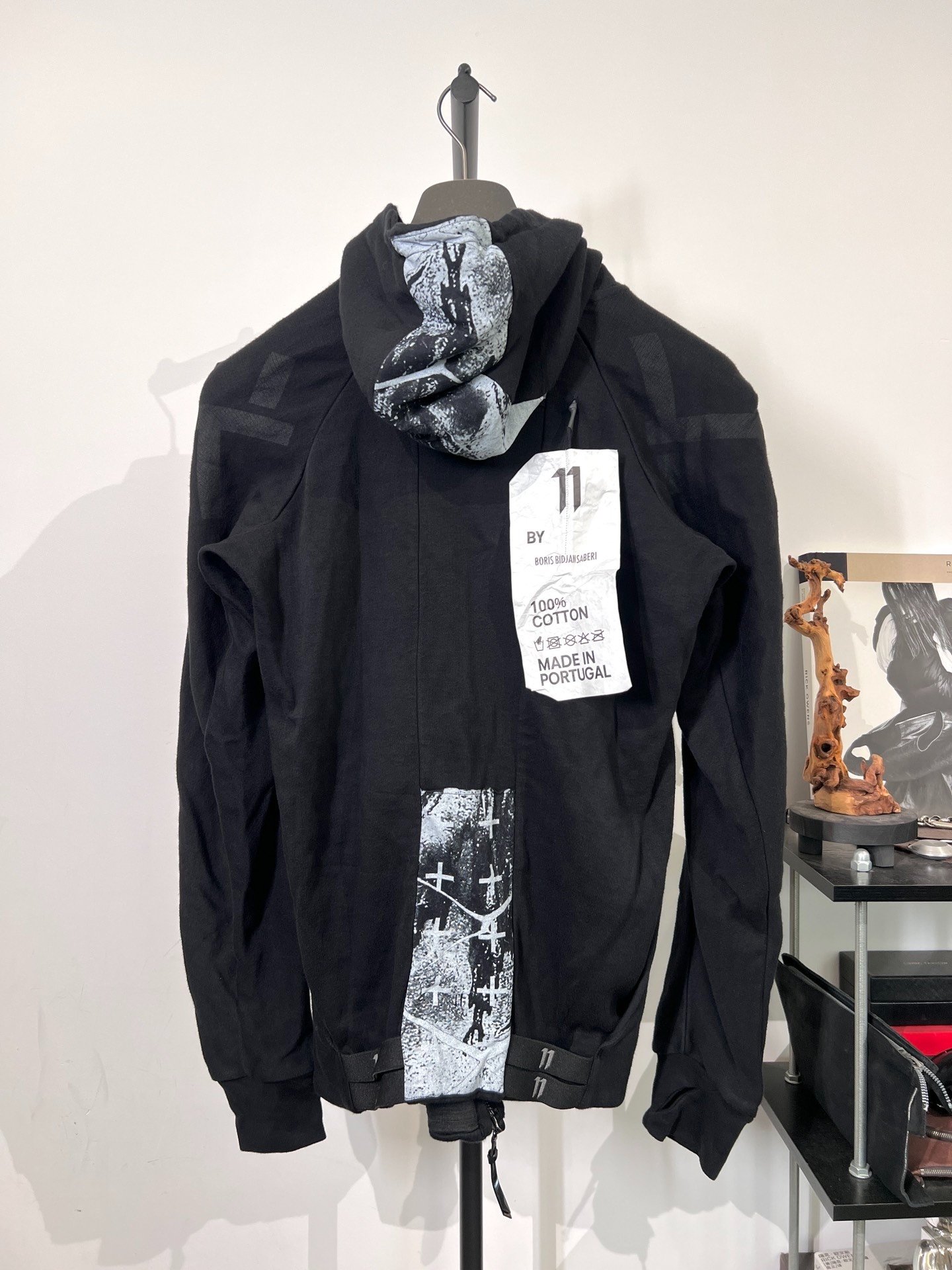 11by BBS Black Hooded Sweatshirt Jacket