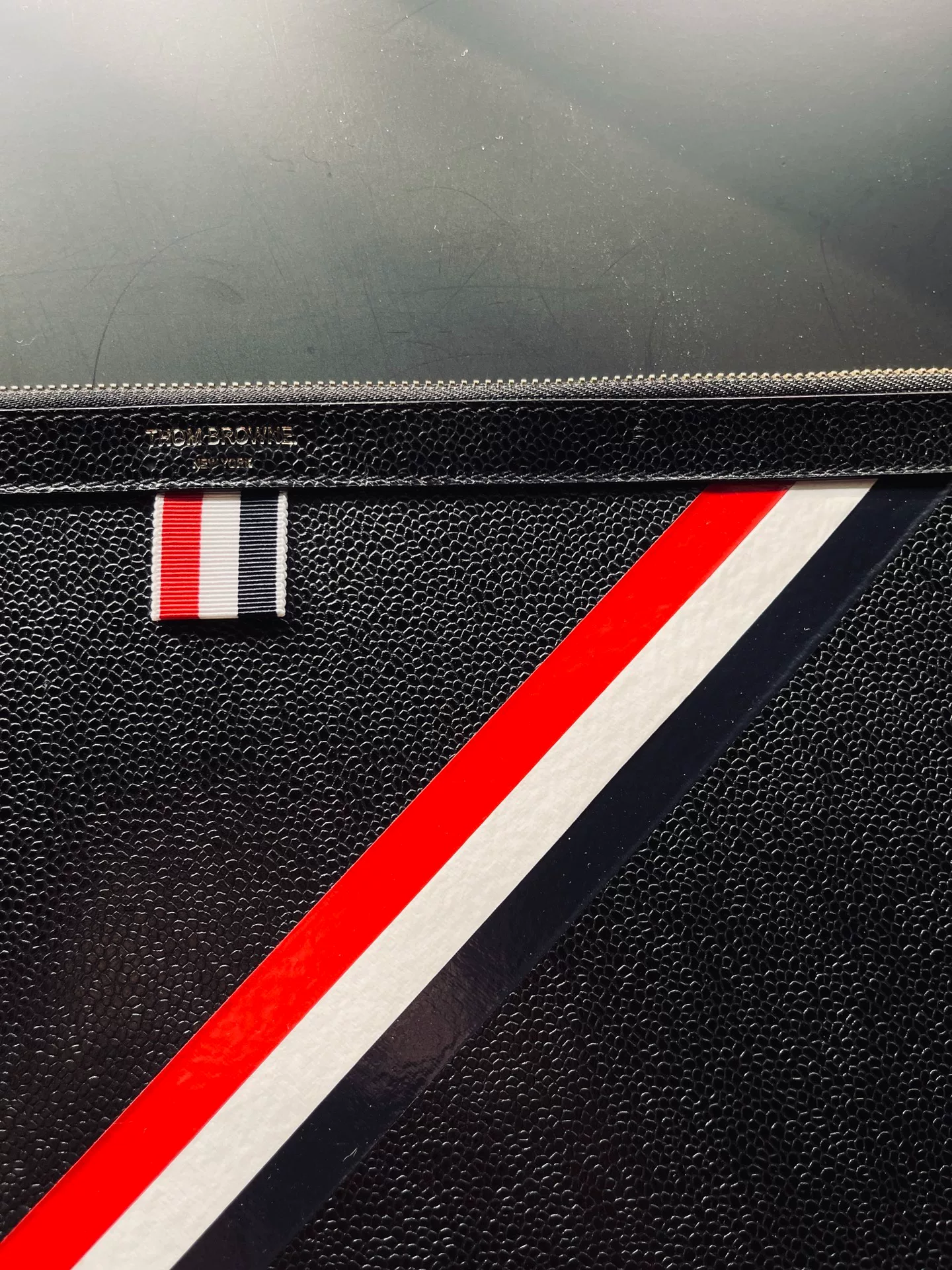 Thom Browne Three-Stripe Handbag — front